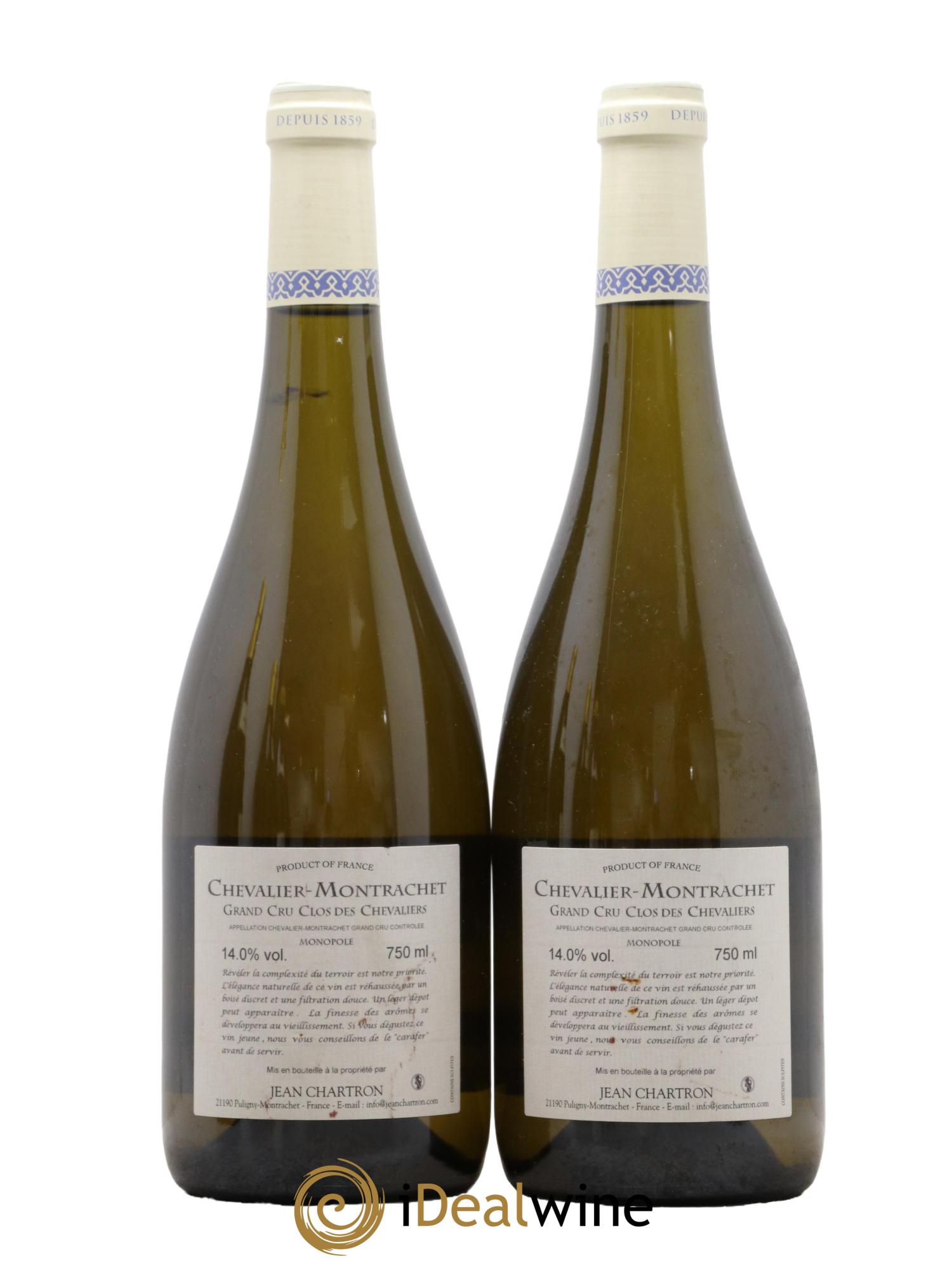 Chevalier-Montrachet Grand Cru Clos des Chevaliers Jean Chartron (Domaine) Clos des Chevaliers Jean Chartron 2013 - Lotto di 2 bottiglie - 1