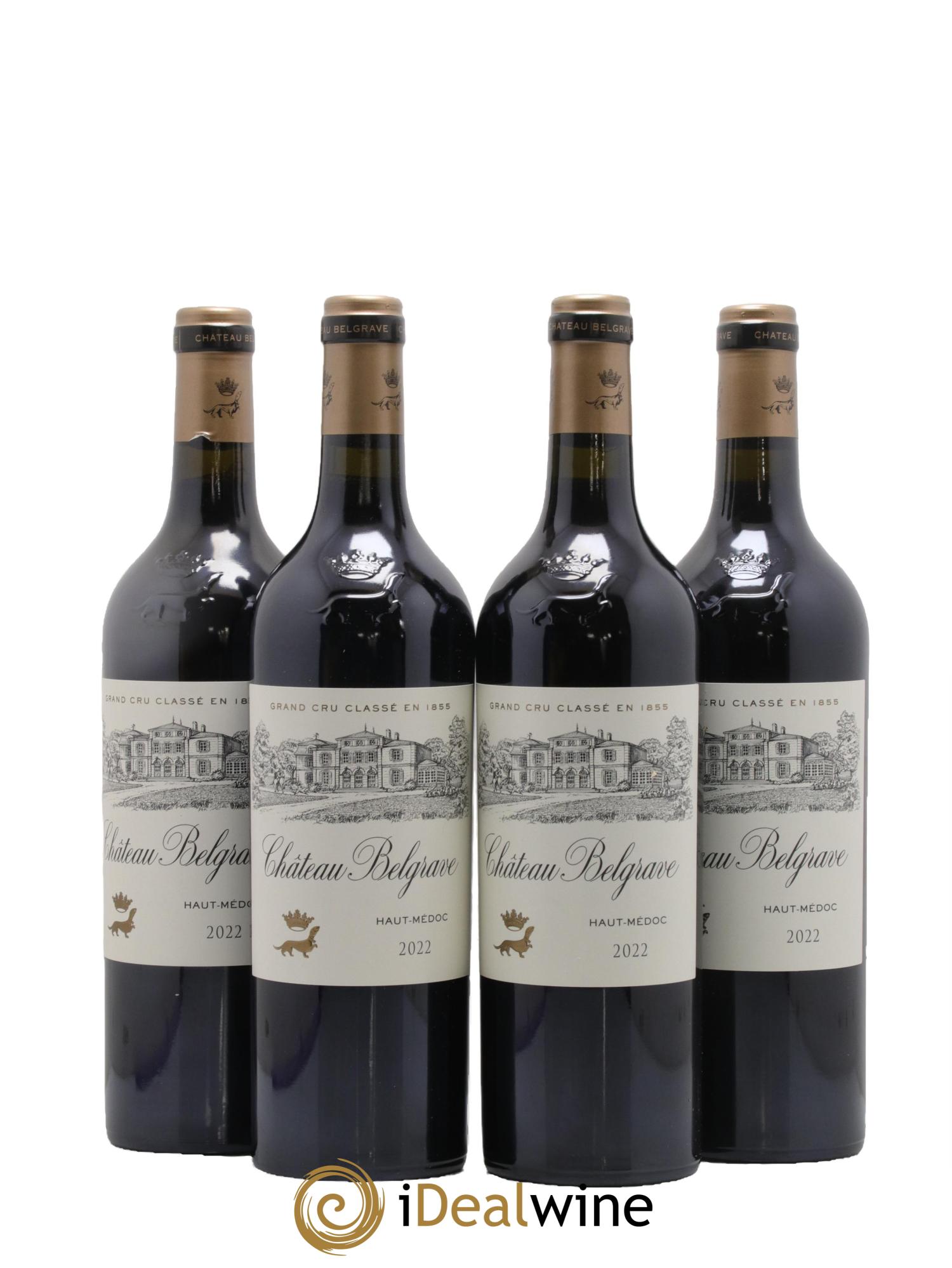 Château Belgrave 5ème Grand Cru Classé 2022 - Lot de 4 bouteilles - 0