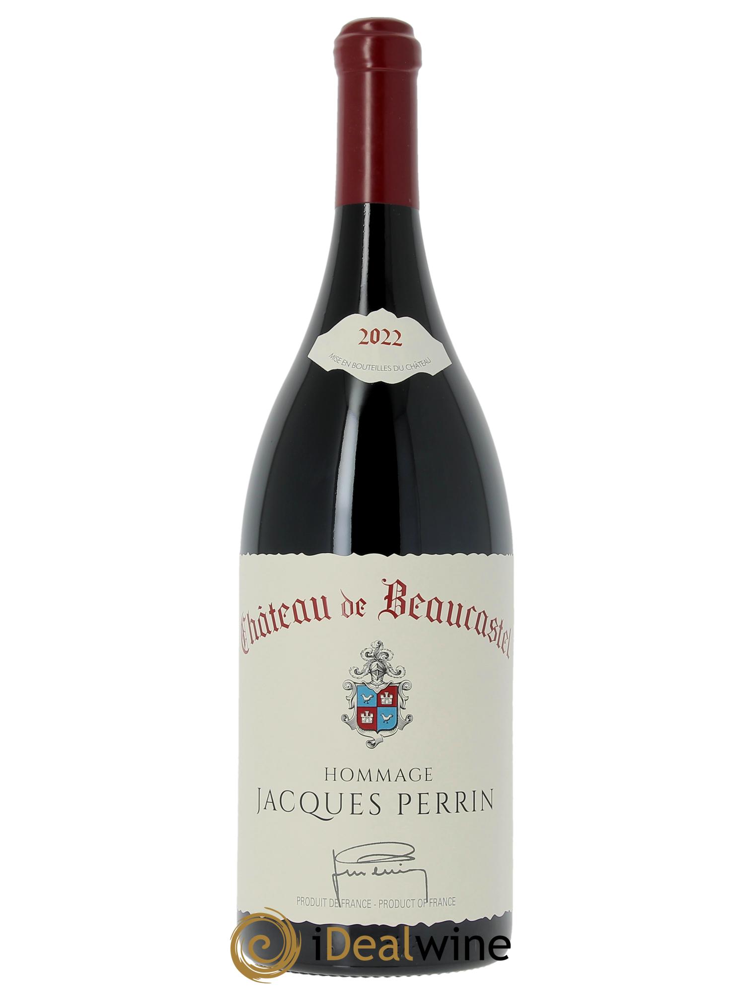 Châteauneuf-du-Pape Château de Beaucastel Hommage à Jacques Perrin Famille Perrin (OWC if CBO1 dmgs) 2022 - Lot of 1 double magnum - 1