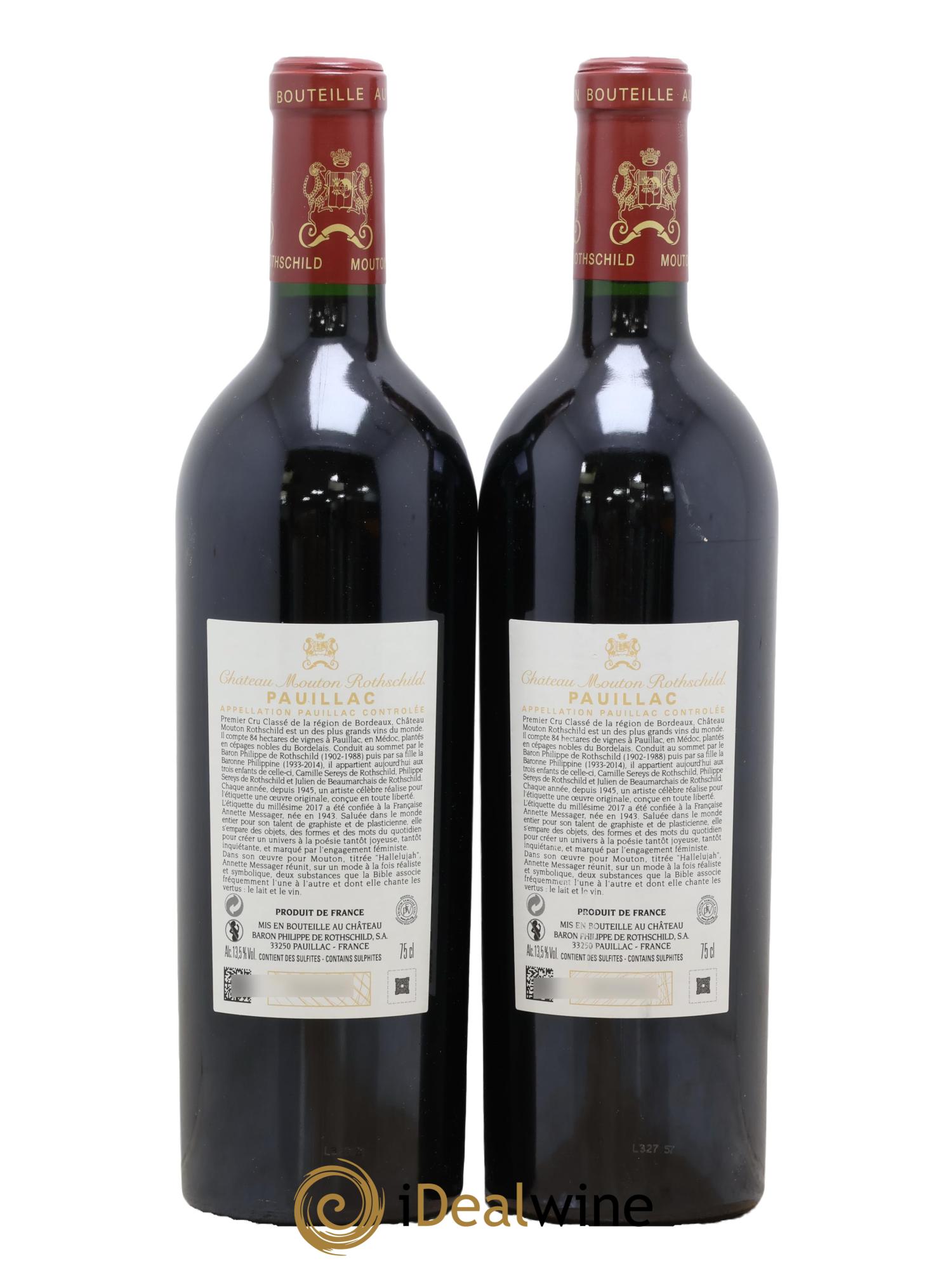 Château Mouton Rothschild 1er Grand Cru Classé 2017 - Lot of 2 bottles - 1