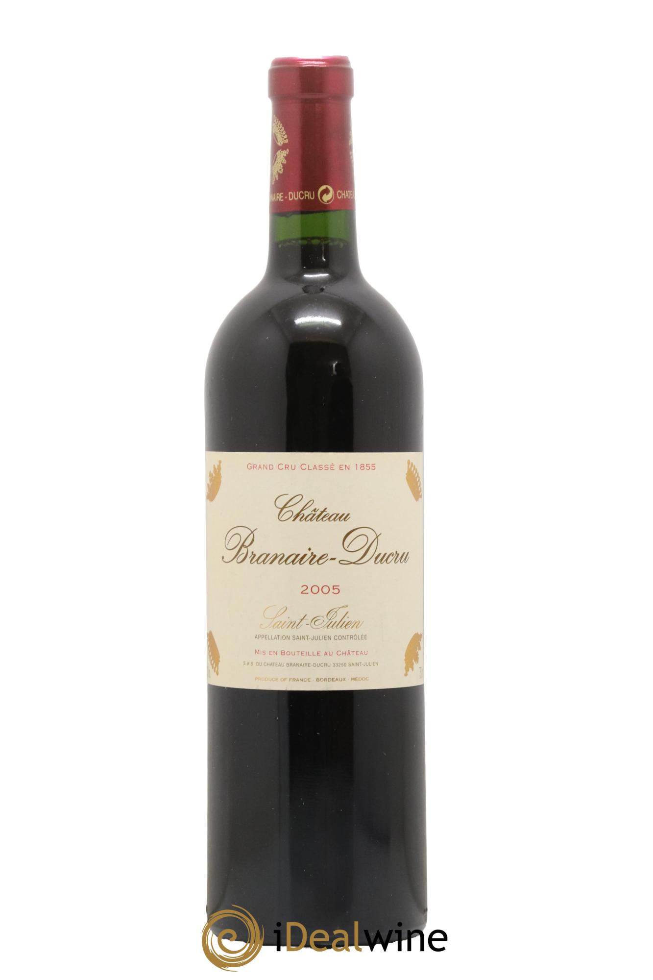 Château Branaire Ducru 4ème Grand Cru Classé 2005 - Lot de 1 bouteille - 0