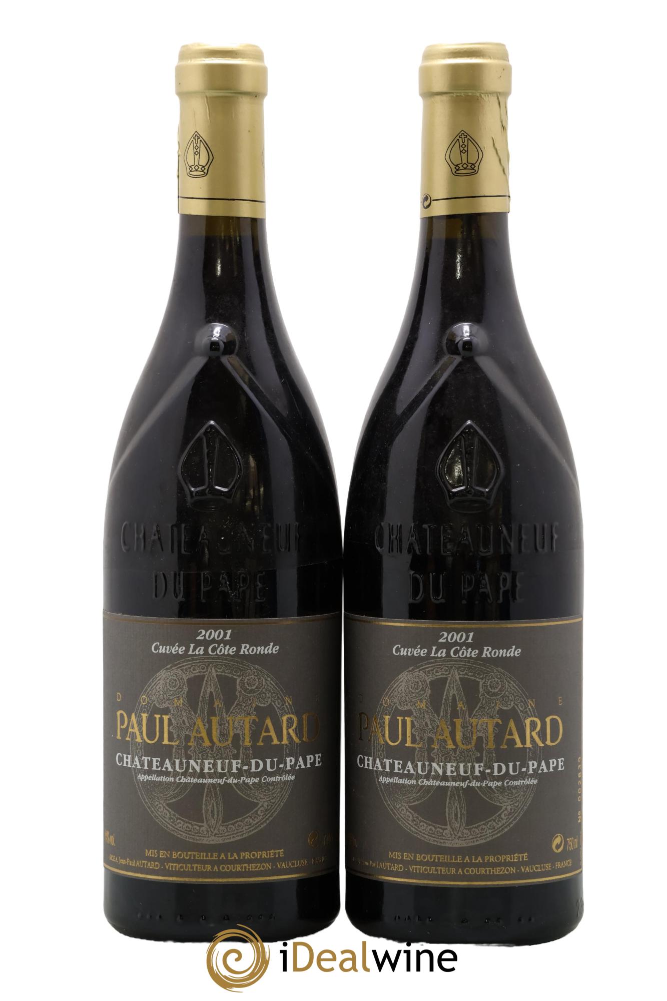 Châteauneuf-du-Pape Domaine Paul Autard La Côte Ronde Jean-Paul Autard 2001 - Lot de 2 bouteilles - 0
