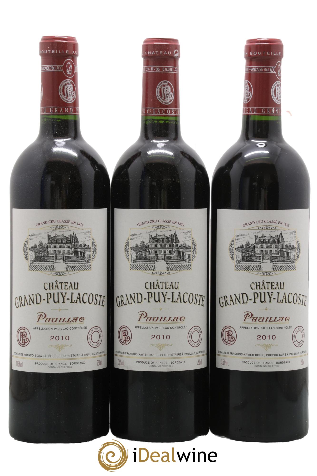 Château Grand Puy Lacoste 5ème Grand Cru Classé 2010 - Lot de 6 bouteilles - 1