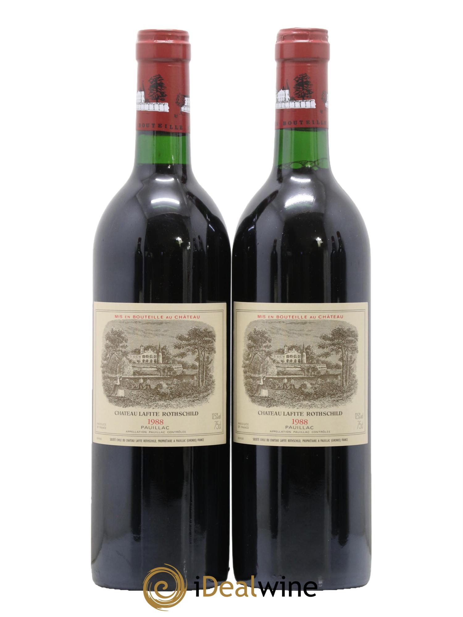 Château Lafite Rothschild 1er Grand Cru Classé 1988 - Lot de 2 bouteilles - 0