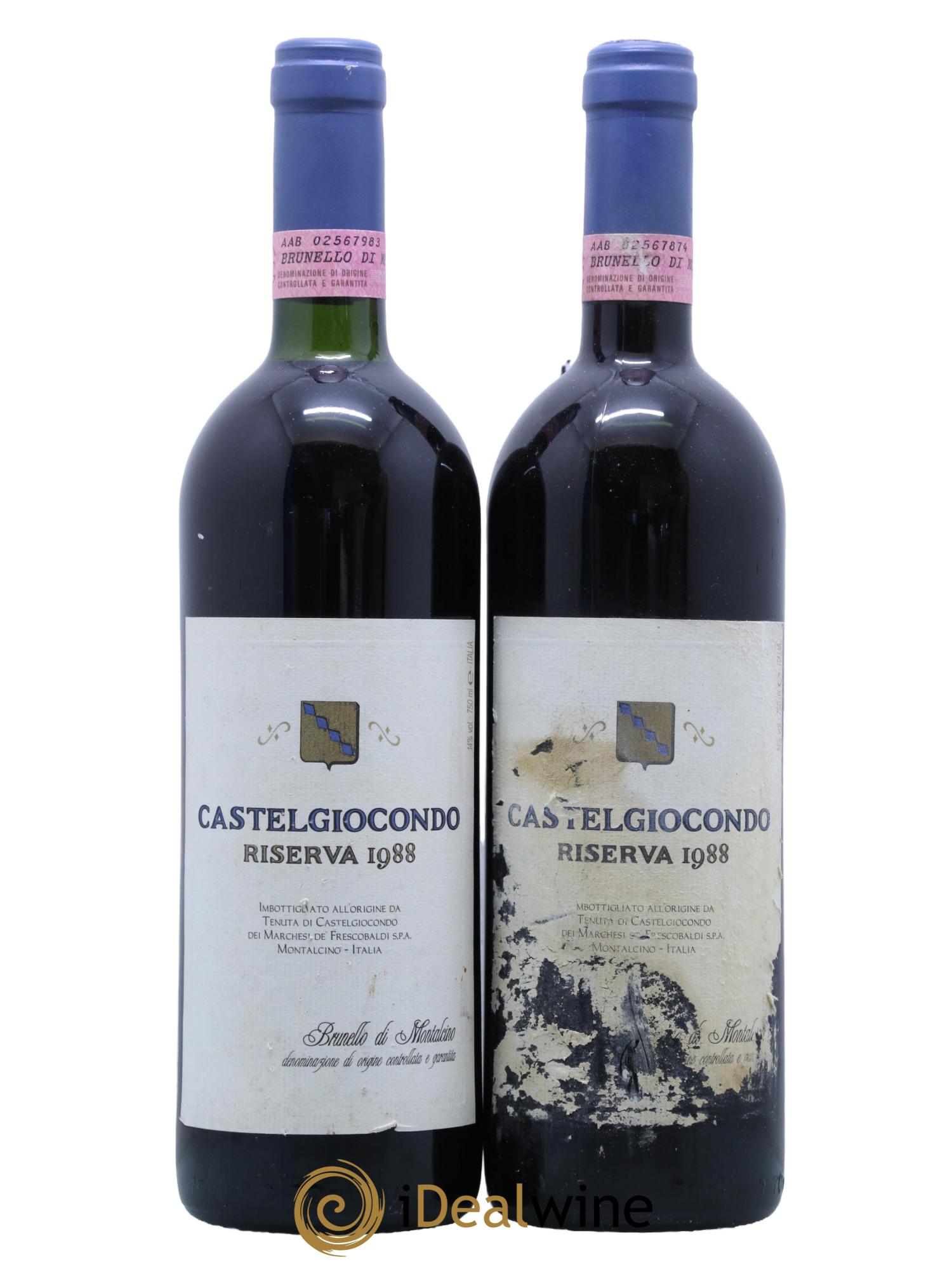 Brunello di Montalcino Riserva Castelgiocondo 1988 - Lot de 2 bouteilles - 0