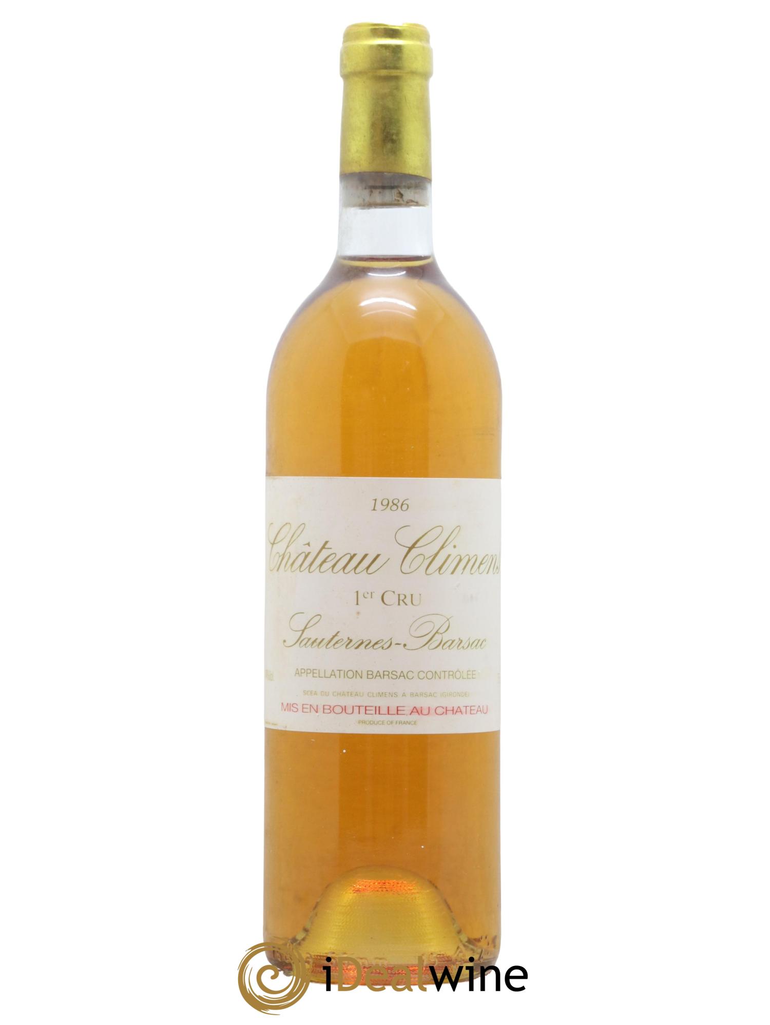 Château Climens 1er Grand Cru Classé 1986 - Lotto di 1 bottiglia - 0