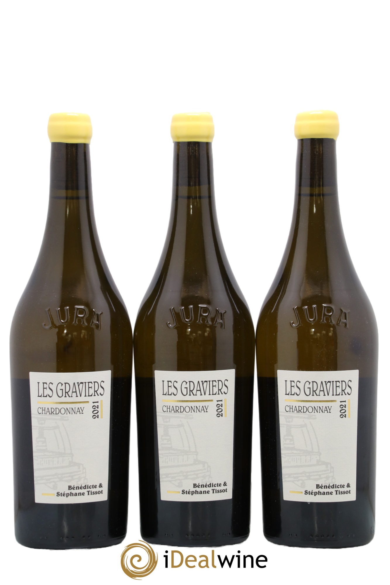 Arbois Chardonnay Les Graviers Bénédicte et Stéphane Tissot 2021 - Posten von 3 Flaschen - 0