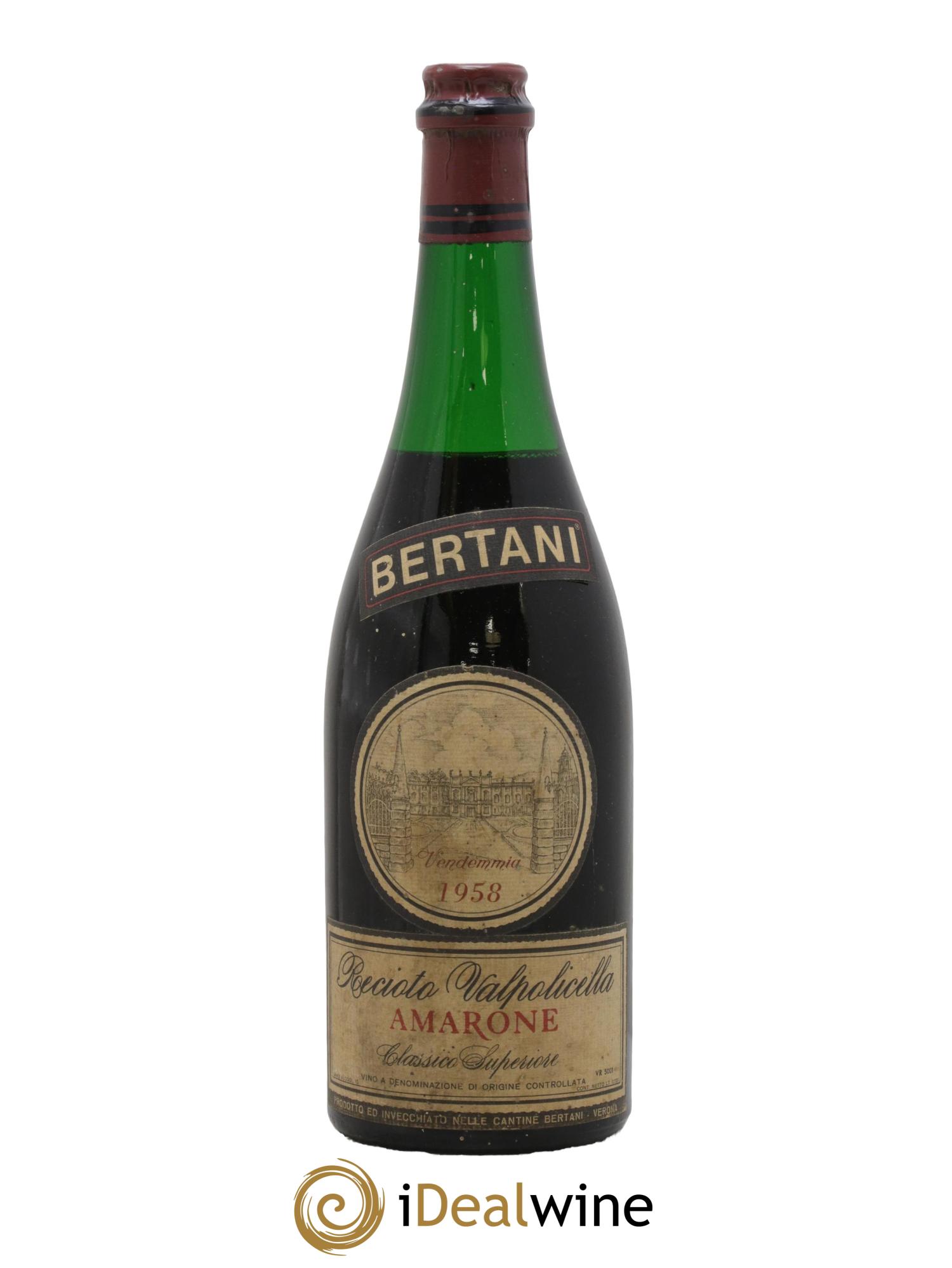 Amarone della Valpolicella DOC Bertani 1958 - Lot de 1 bouteille - 0