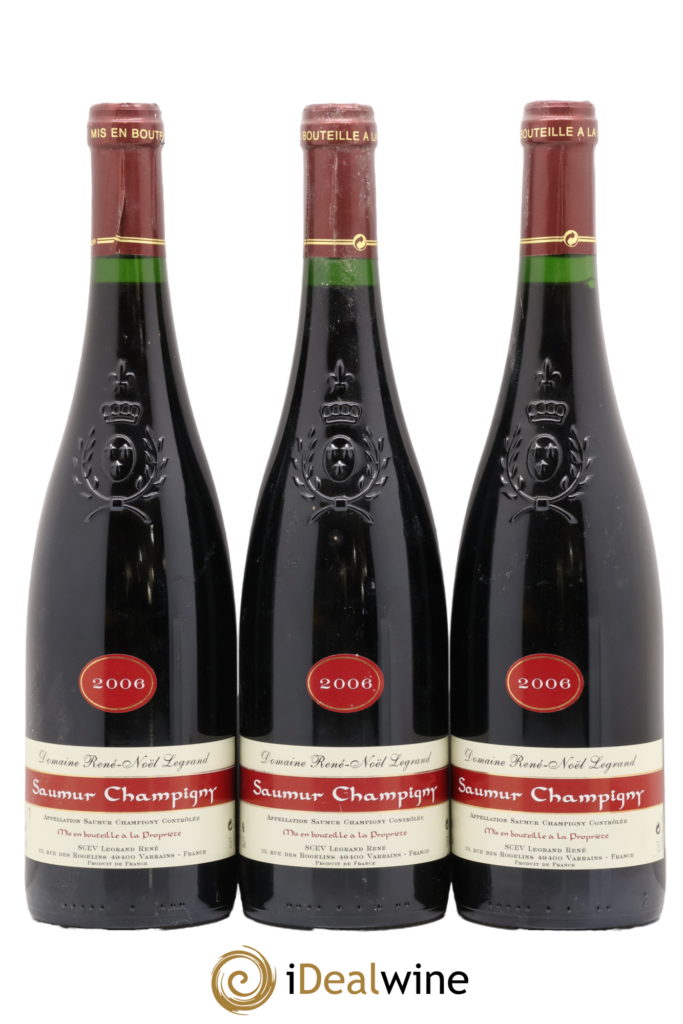 Saumur-Champigny René-Noël Legrand 2006 - Lot of 3 bottles - 0