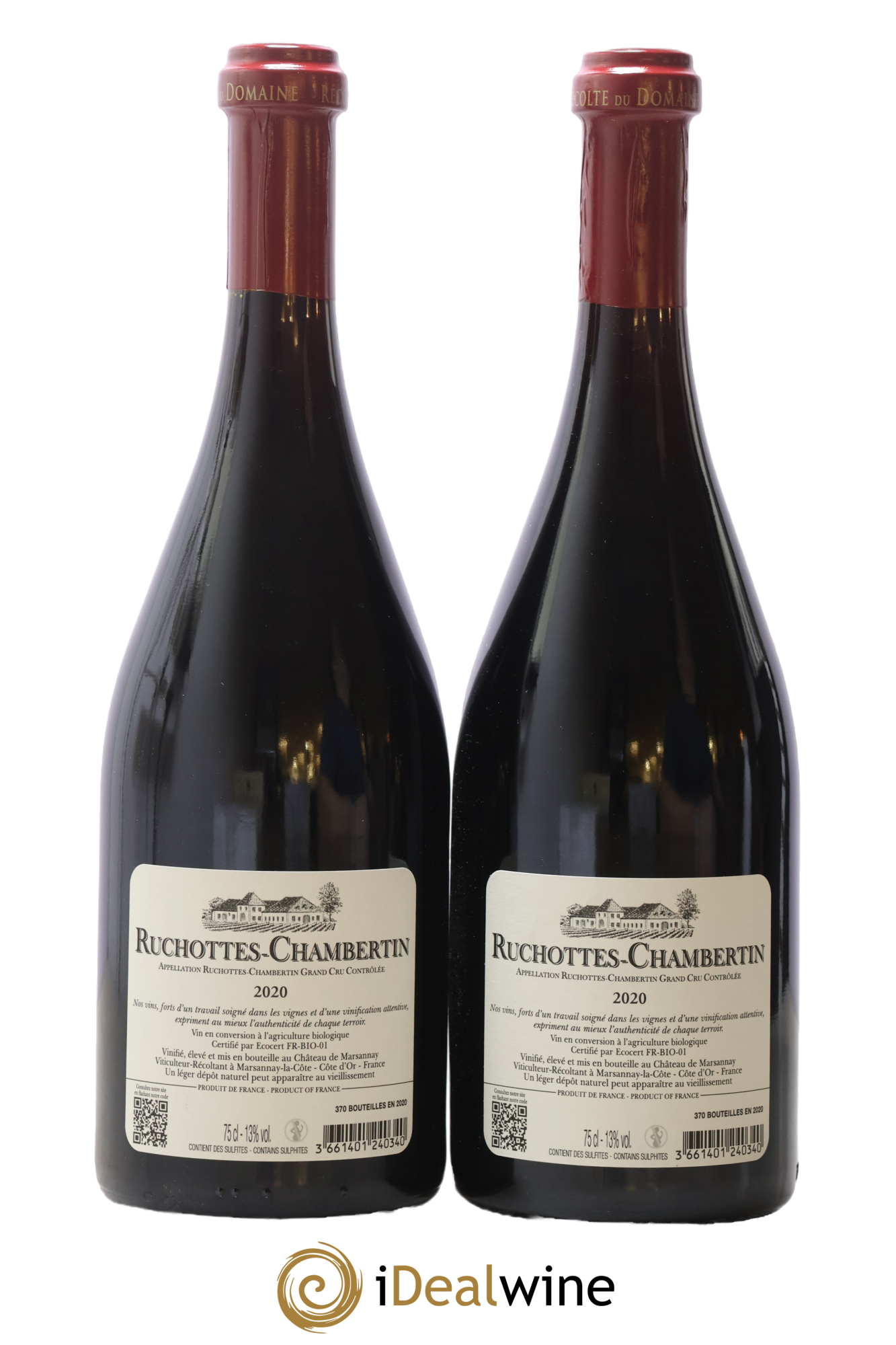 Ruchottes-Chambertin Grand Cru Château De Marsannay 2020 - Lot de 2 bouteilles - 1