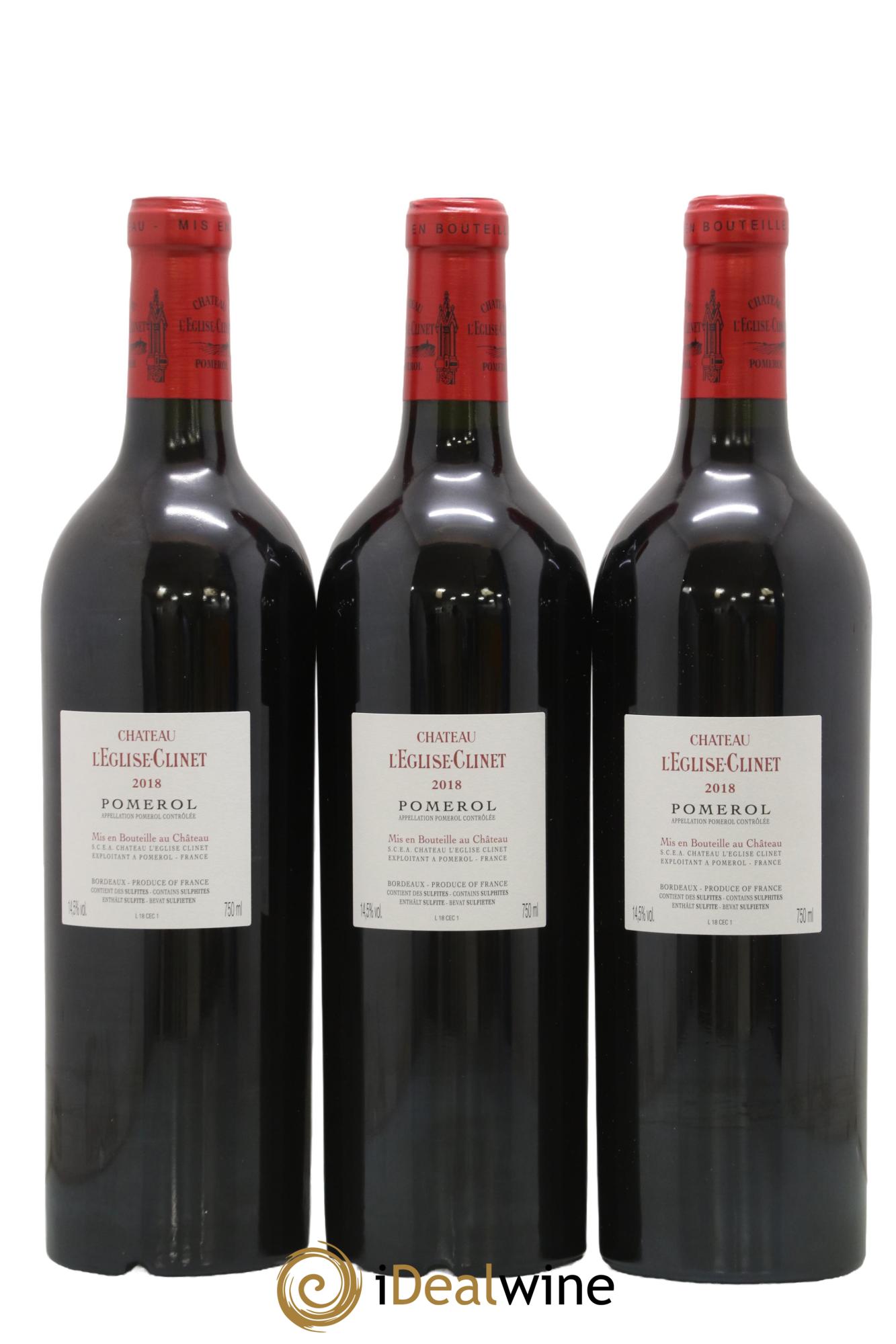 Château l' Église Clinet  2018 - Lot de 3 bouteilles - 1