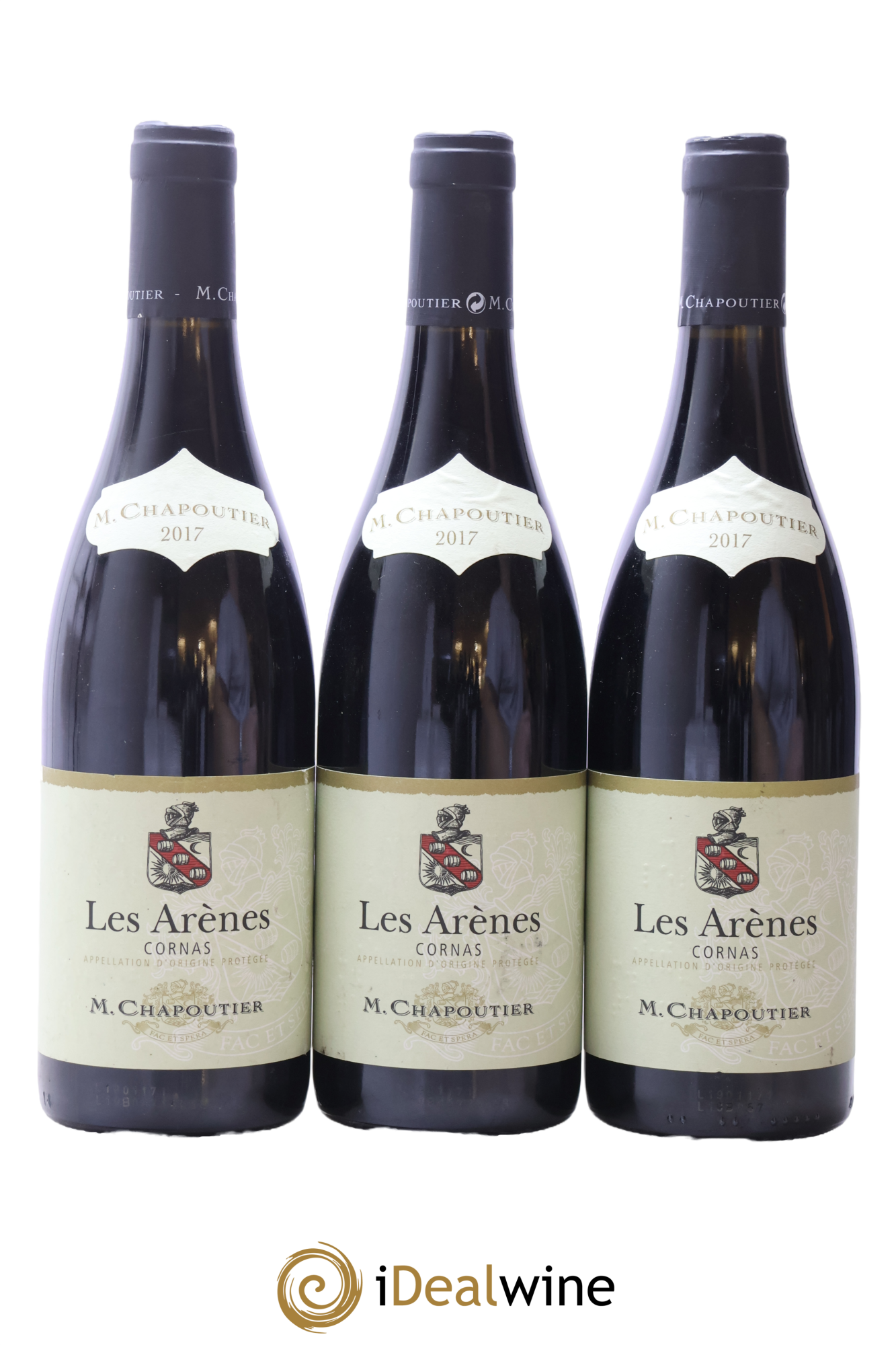 Cornas Les Arennes M. Chapoutier 2017 - Lot de 3 bouteilles - 0