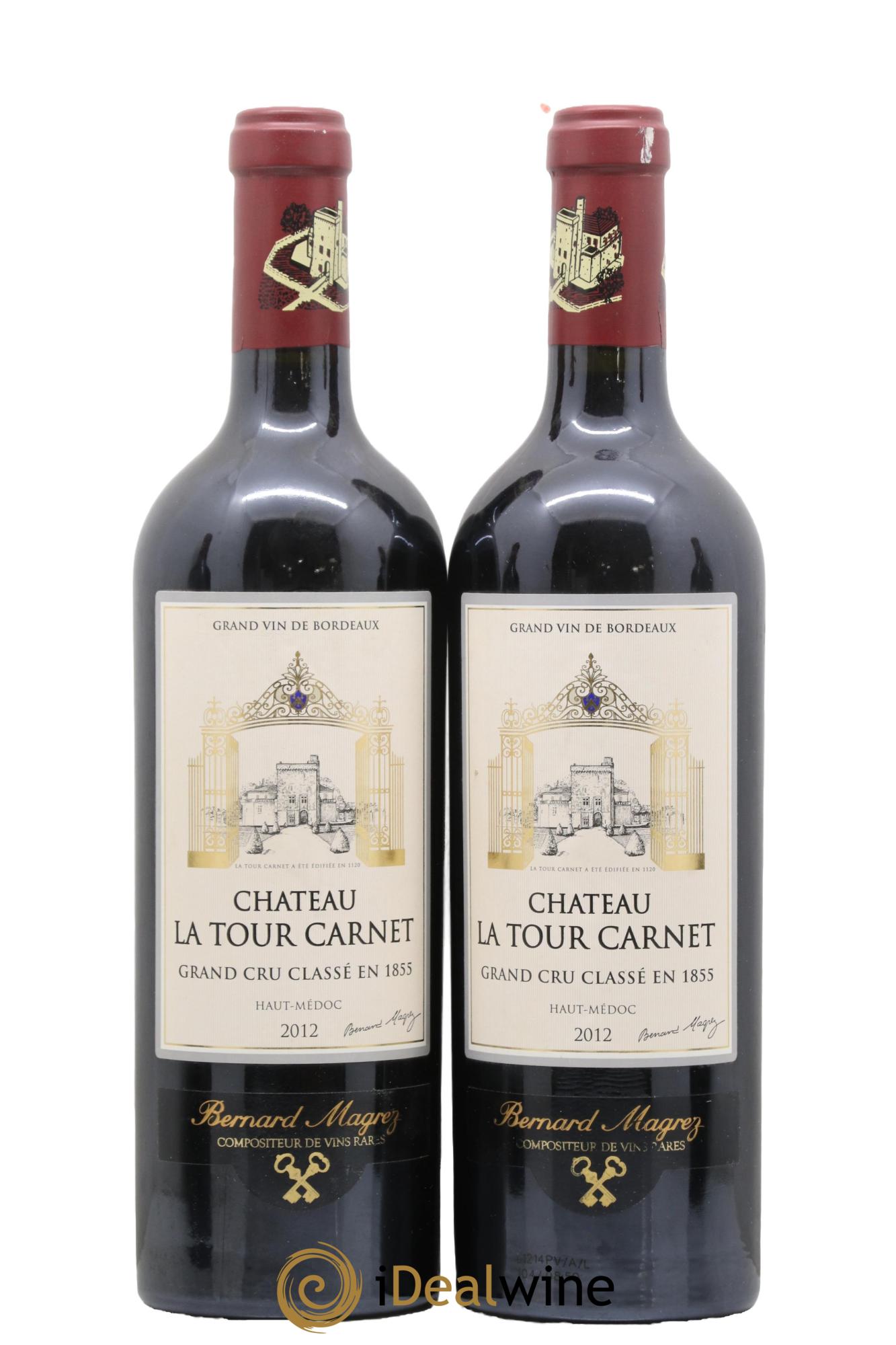 Château la Tour Carnet 4ème Grand Cru Classé 2012 - Lotto di 2 bottiglie - 0