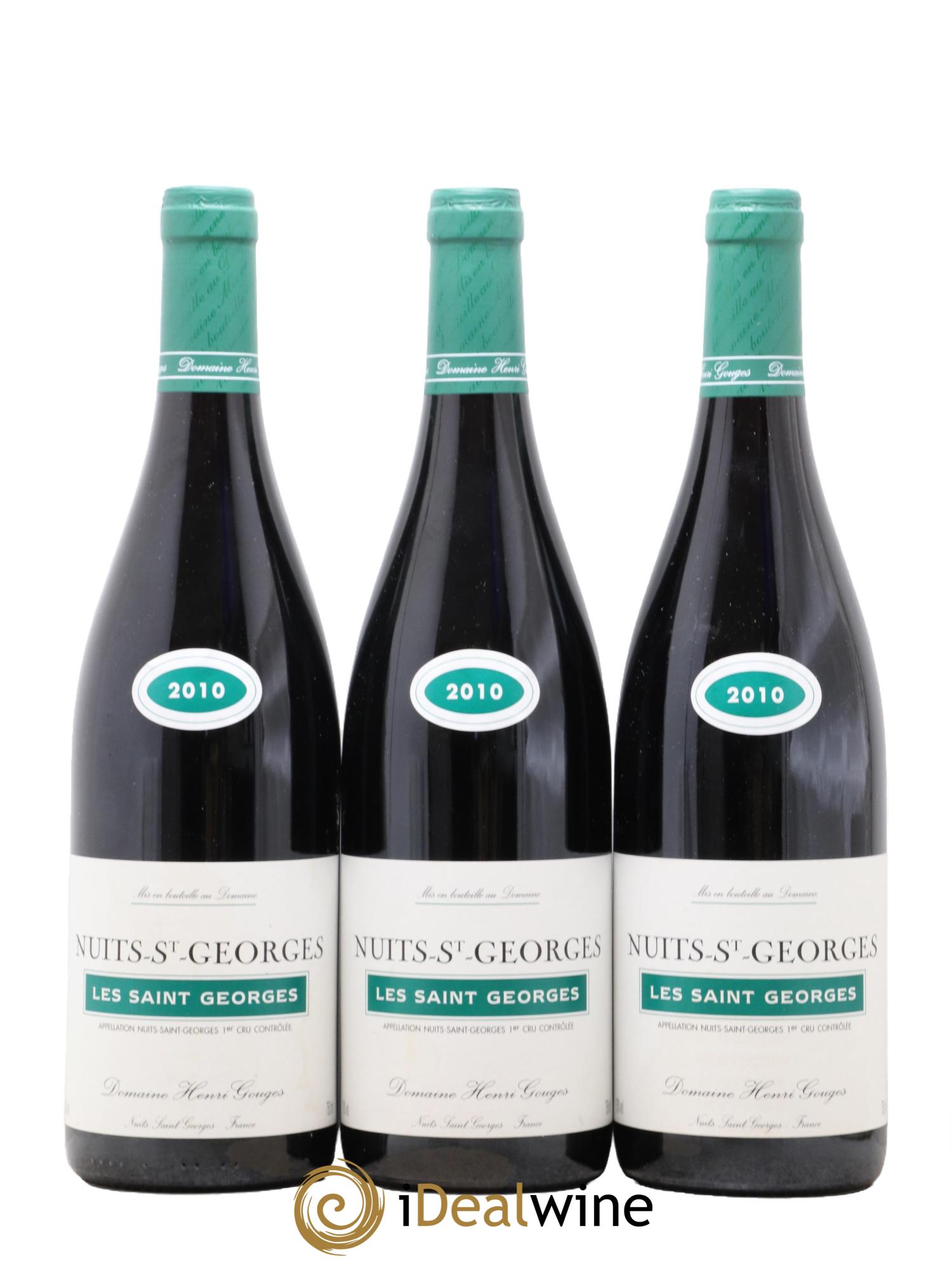 Nuits-Saint-Georges 1er Cru Les Saints Georges Henri Gouges 2010 - Lot de 3 bouteilles - 0