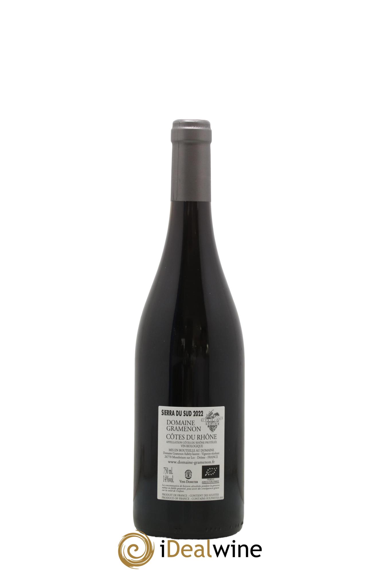 Côtes-du-Rhône Sierra du Sud Gramenon (Domaine) 2022 - Lot of 1 bottle - 1