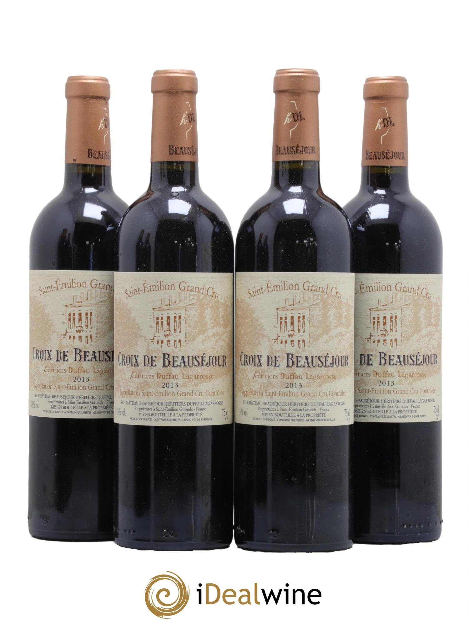 Saint-Émilion Grand Cru Croix De Beausejour 2013 - Lot de 4 bouteilles - 0