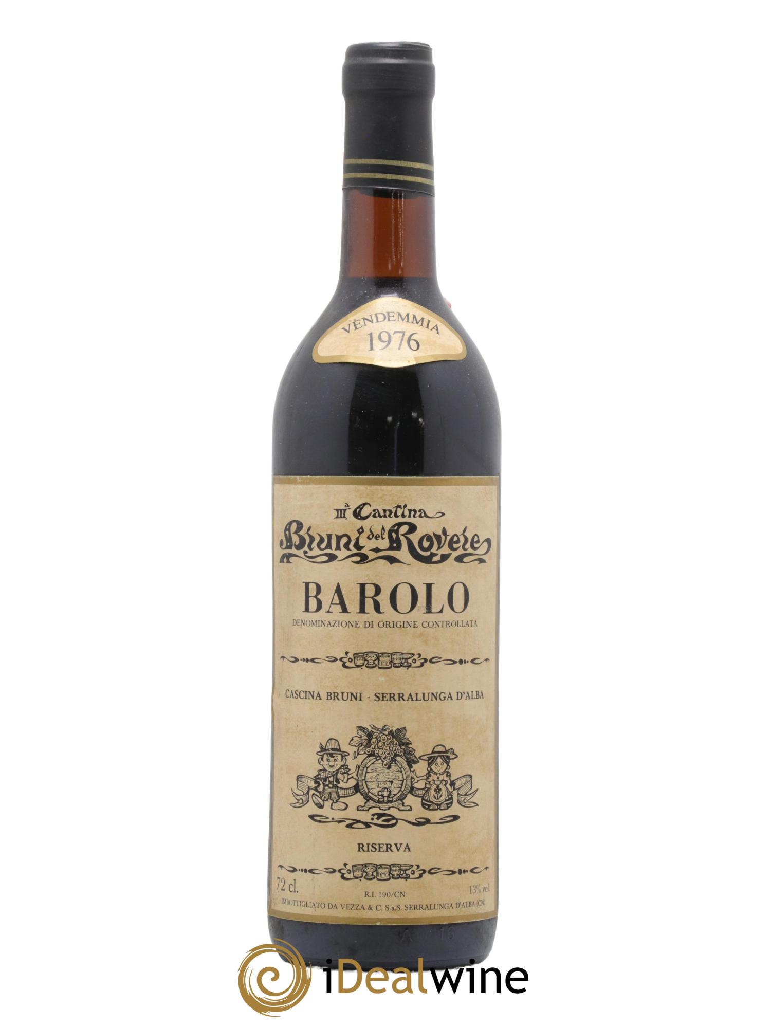Barolo Riserva Cantina Bruni 1976 - Lot de 1 bouteille - 0