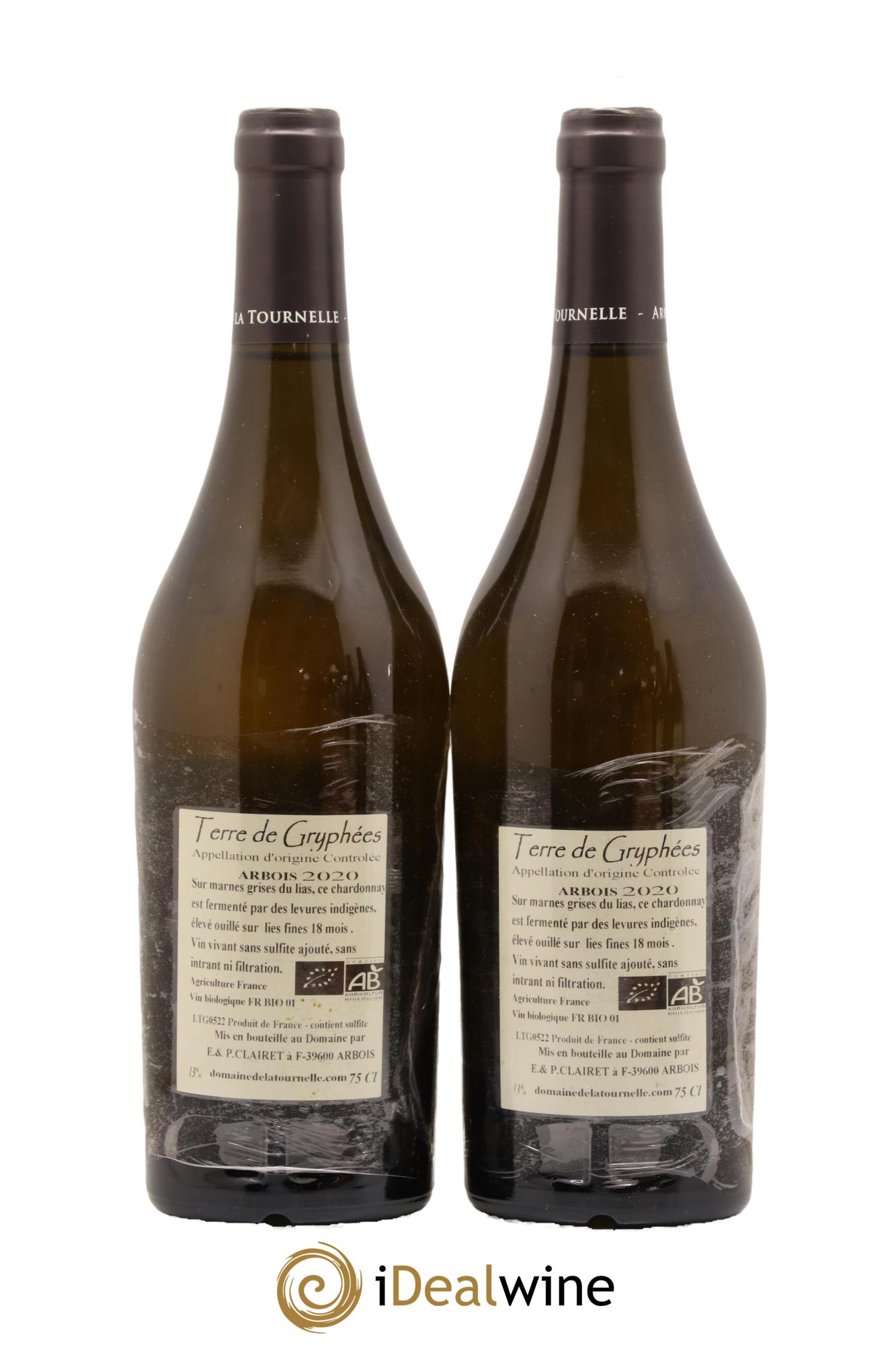 Arbois Terre De Gryphées Domaine de la Tournelle 2020 - Lot de 2 bouteilles - 1