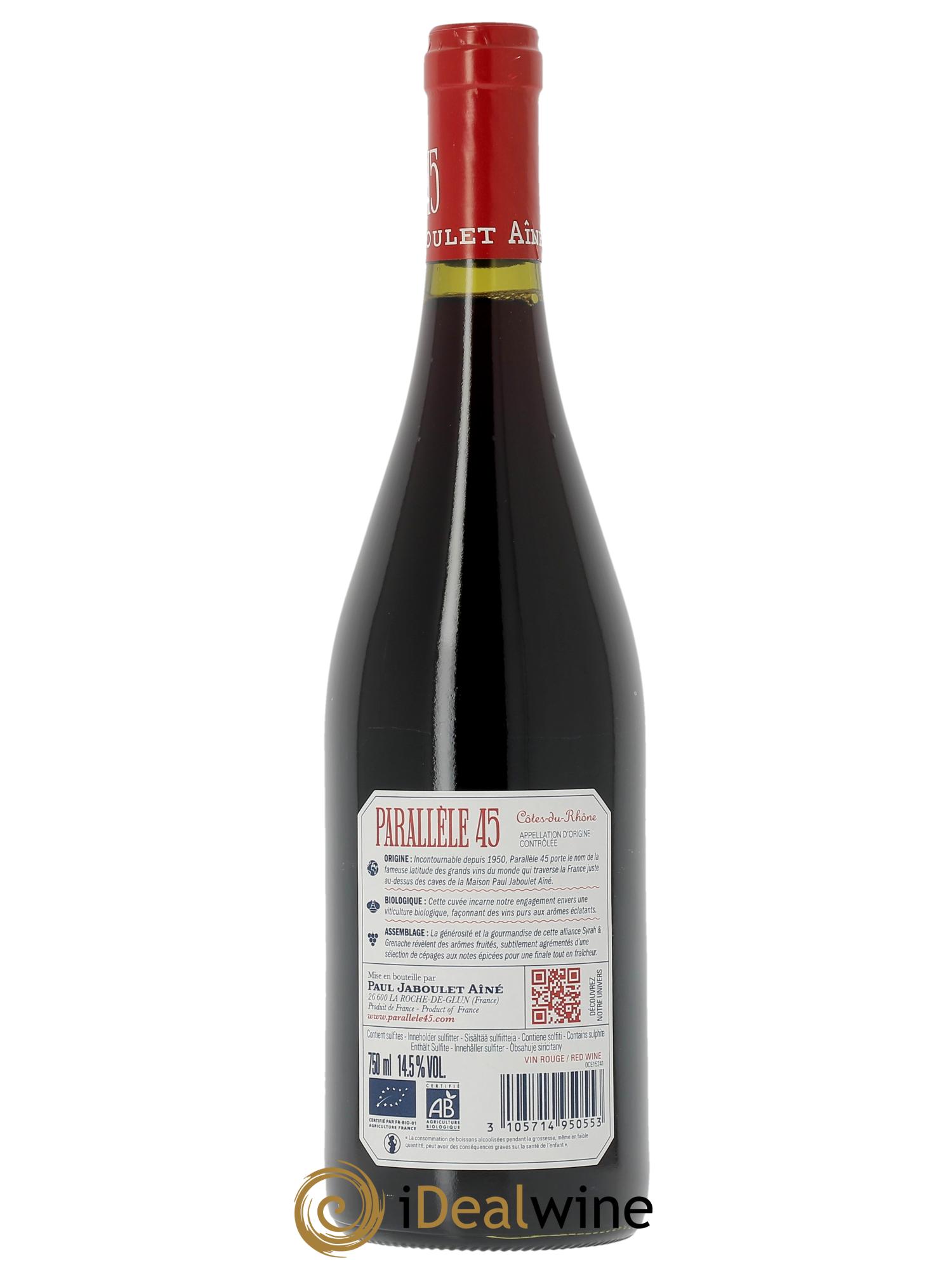 Côtes-du-Rhône Parallèle 45 Paul Jaboulet Ainé  2023 - Lot de 1 bouteille - 1