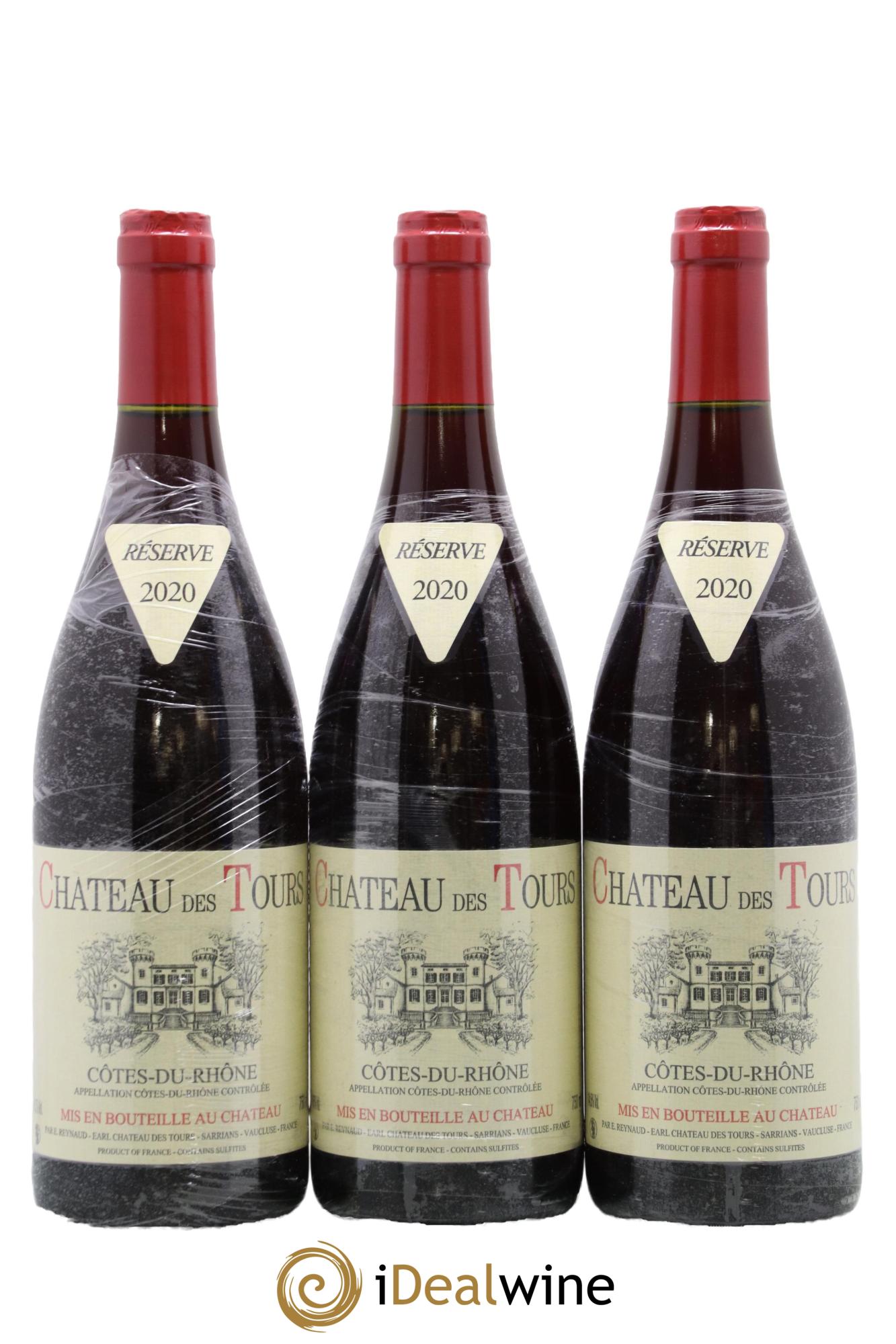 Côtes-du-Rhône Château des Tours Emmanuel Reynaud 2020 - Posten von 3 Flaschen - 0