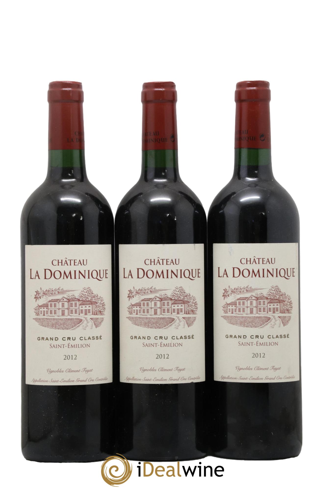 Château la Dominique Grand Cru Classé 2012 - Lot of 3 bottles - 0