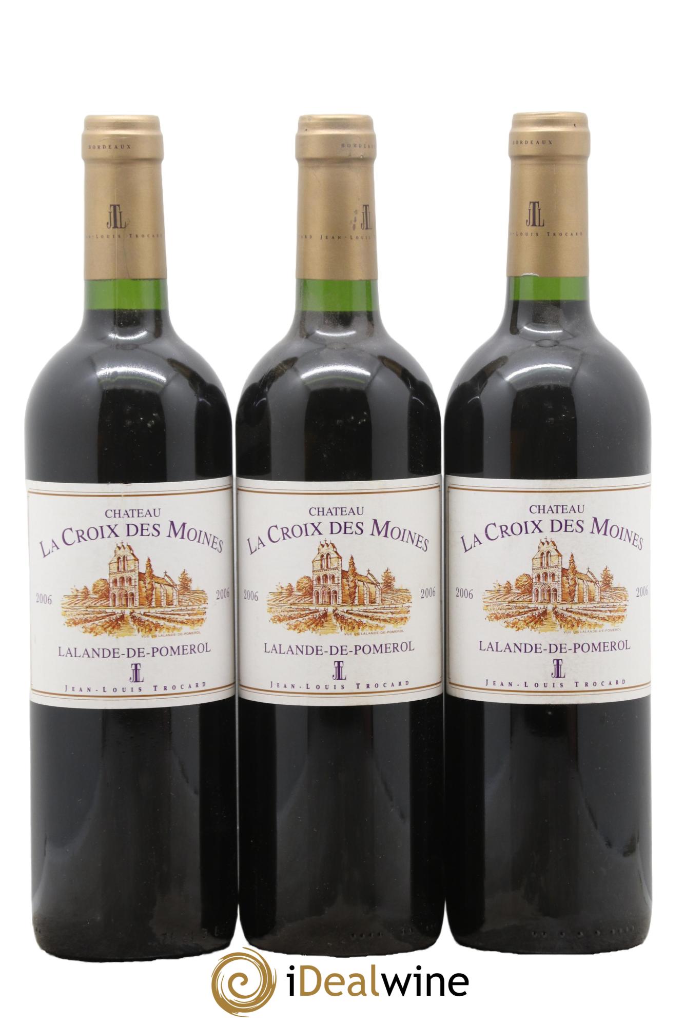 Lalande-de-Pomerol Château La Croix des Moines 2006 - Lot de 3 bouteilles - 0
