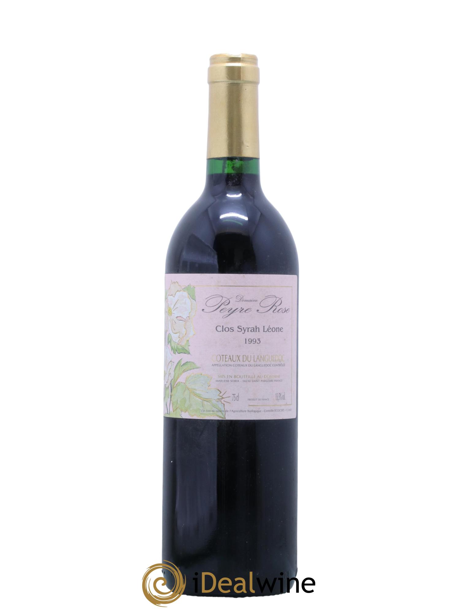 Coteaux du Languedoc Domaine Peyre Rose Belle Léone (anciennement Syrah Léone) Marlène Soria 1993 - Lot de 1 bouteille - 0