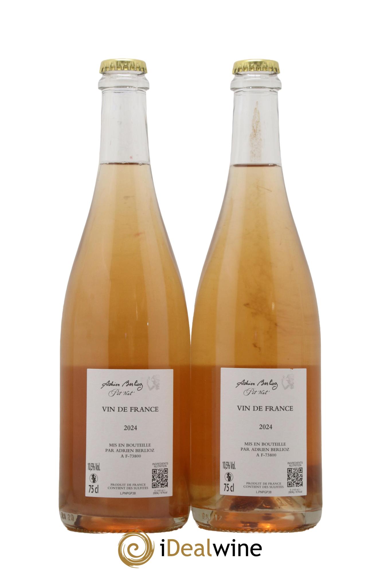 Divers Vin de France Pet' Nat' Rosé Adrien Berlioz 2024 - Lot of 2 bottles - 1