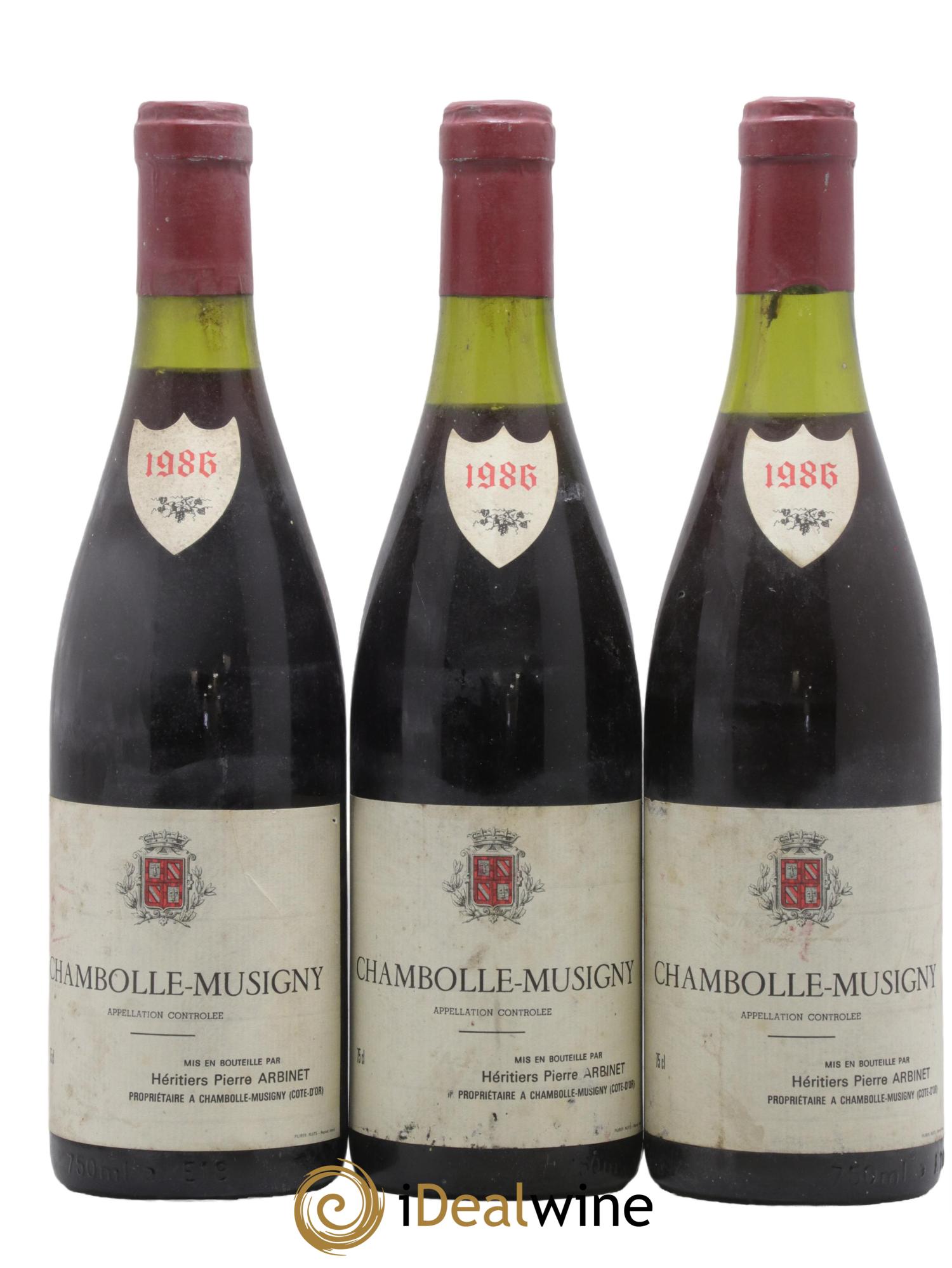Chambolle-Musigny Pierre Arbinet 1986 - Lotto di 3 bottiglie - 0