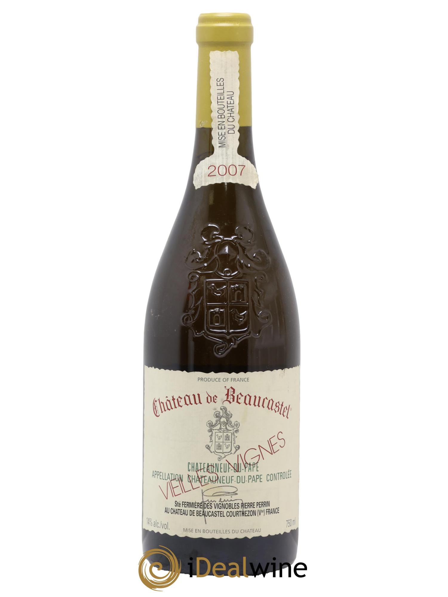 Châteauneuf-du-Pape Château de Beaucastel Vieilles vignes Roussanne Famille Perrin 2007 - Lot of 1 bottle - 0