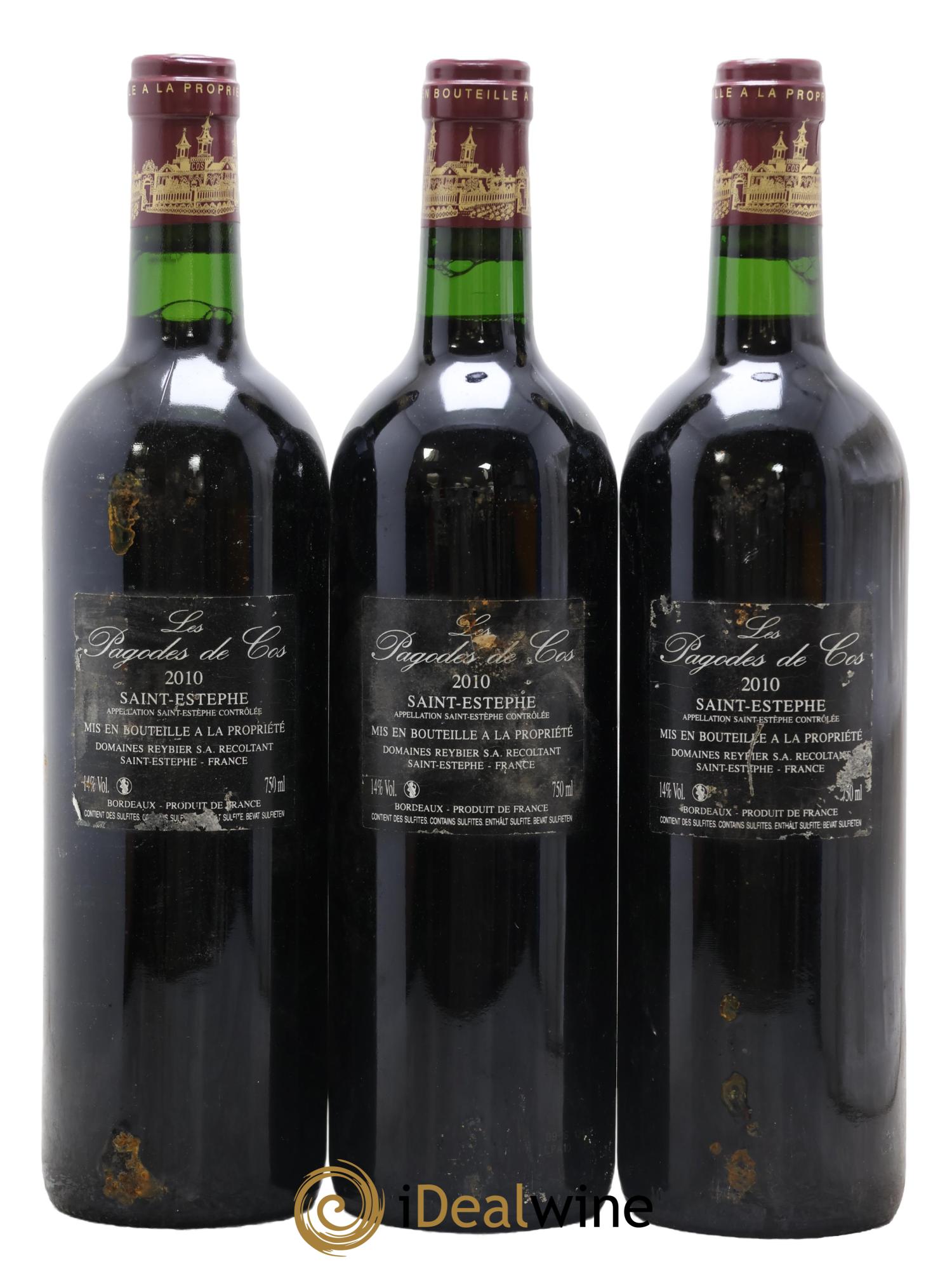 Les Pagodes de Cos Second Vin 2010 - Lot de 3 bouteilles - 1
