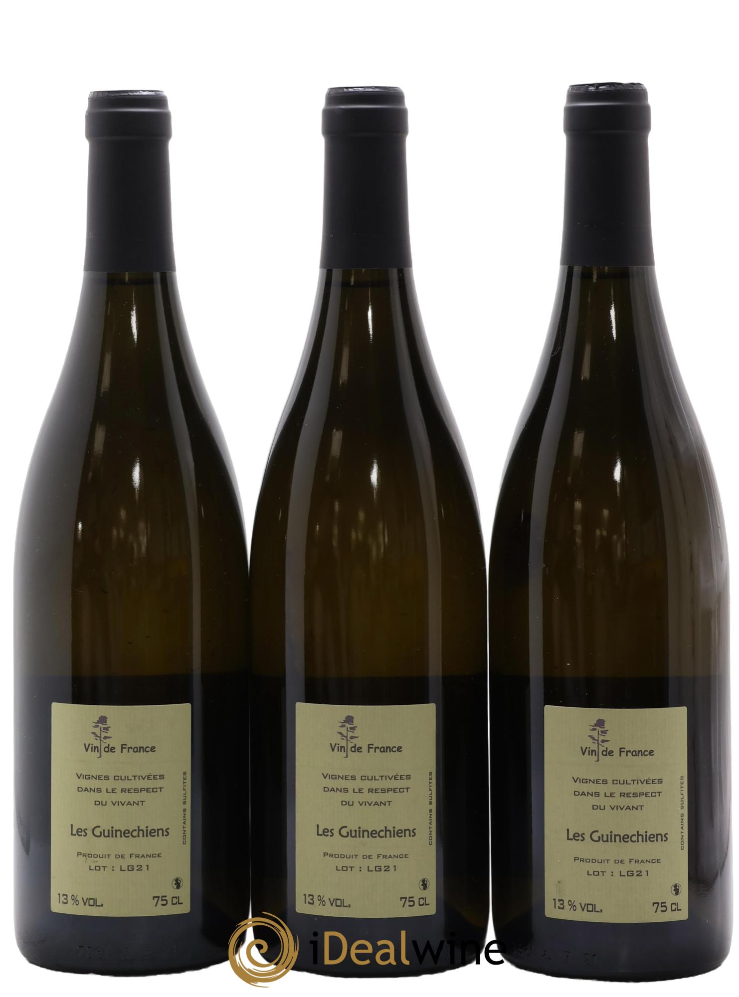 Vin de France Les Guinechiens Benoit Courault 2021 - Posten von 3 Flaschen - 1