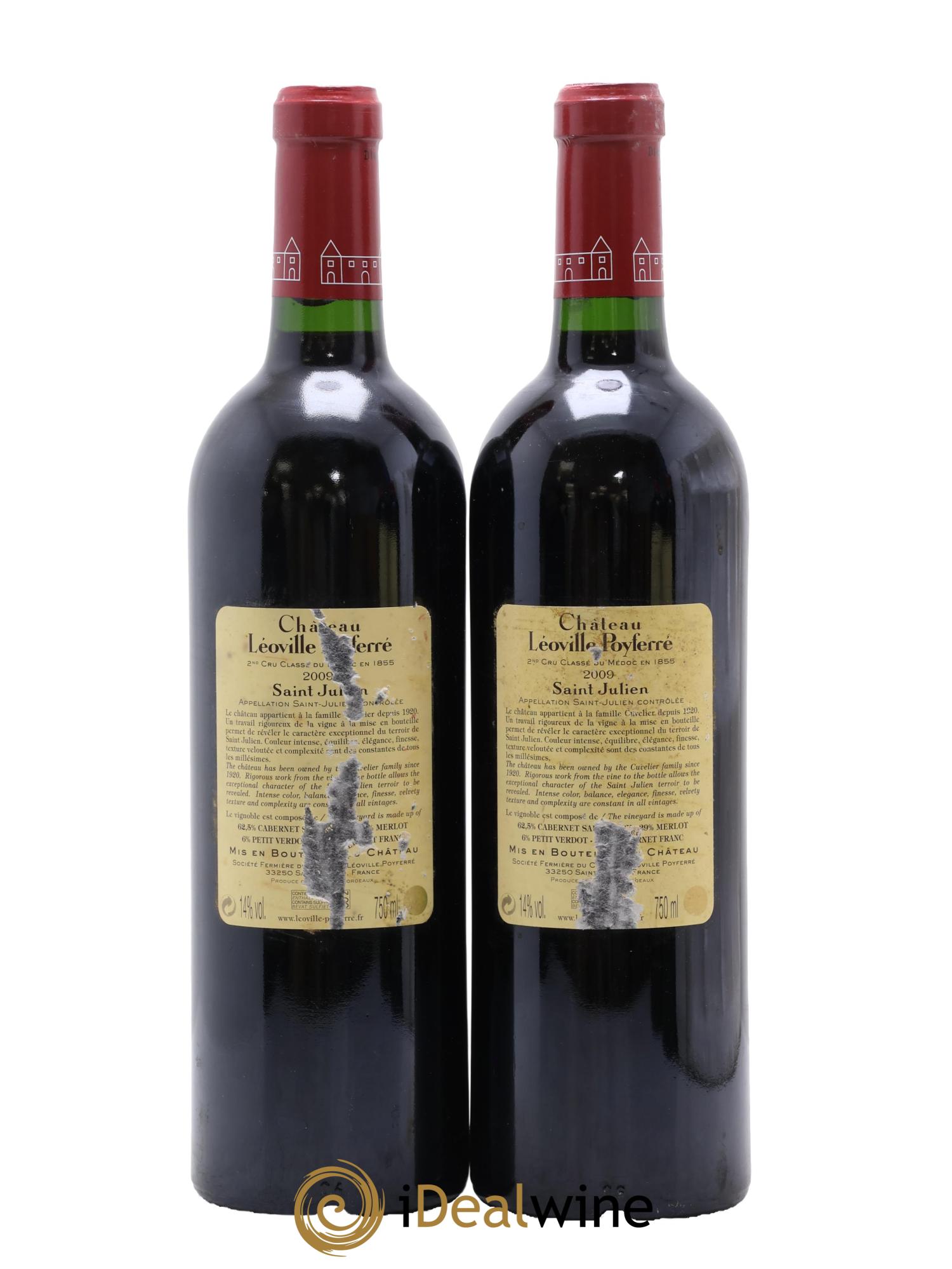 Château Léoville Poyferré 2ème Grand Cru Classé 2009 - Posten von 2 Flaschen - 1