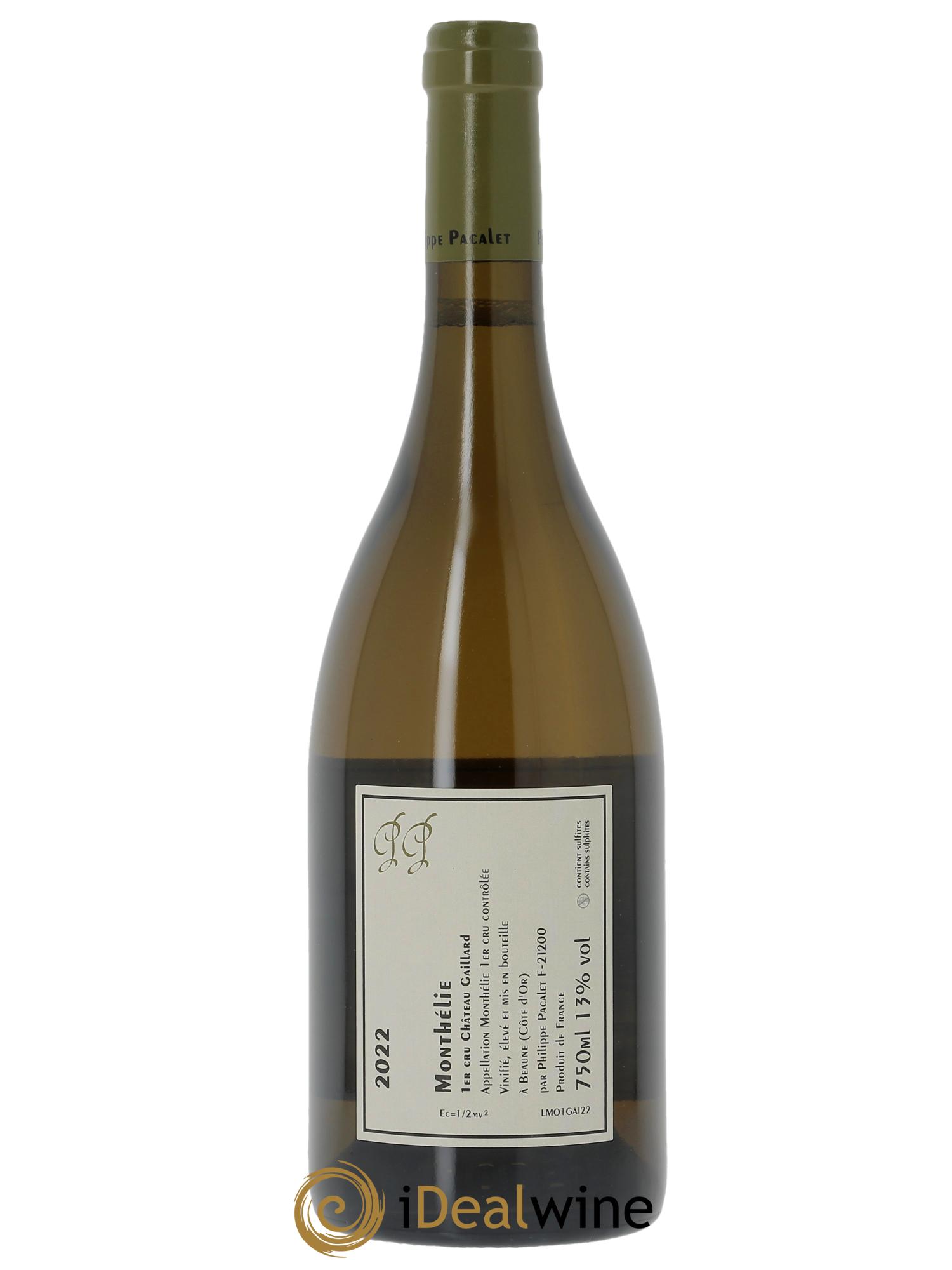 Monthélie 1er Cru Château Gaillard Philippe Pacalet 2022 - Lote de 1 botella - 1