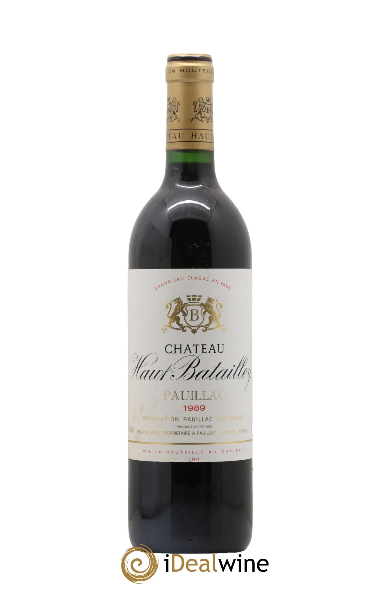 Château Haut Batailley 5ème Grand Cru Classé 1989 - Lot de 1 bouteille - 0