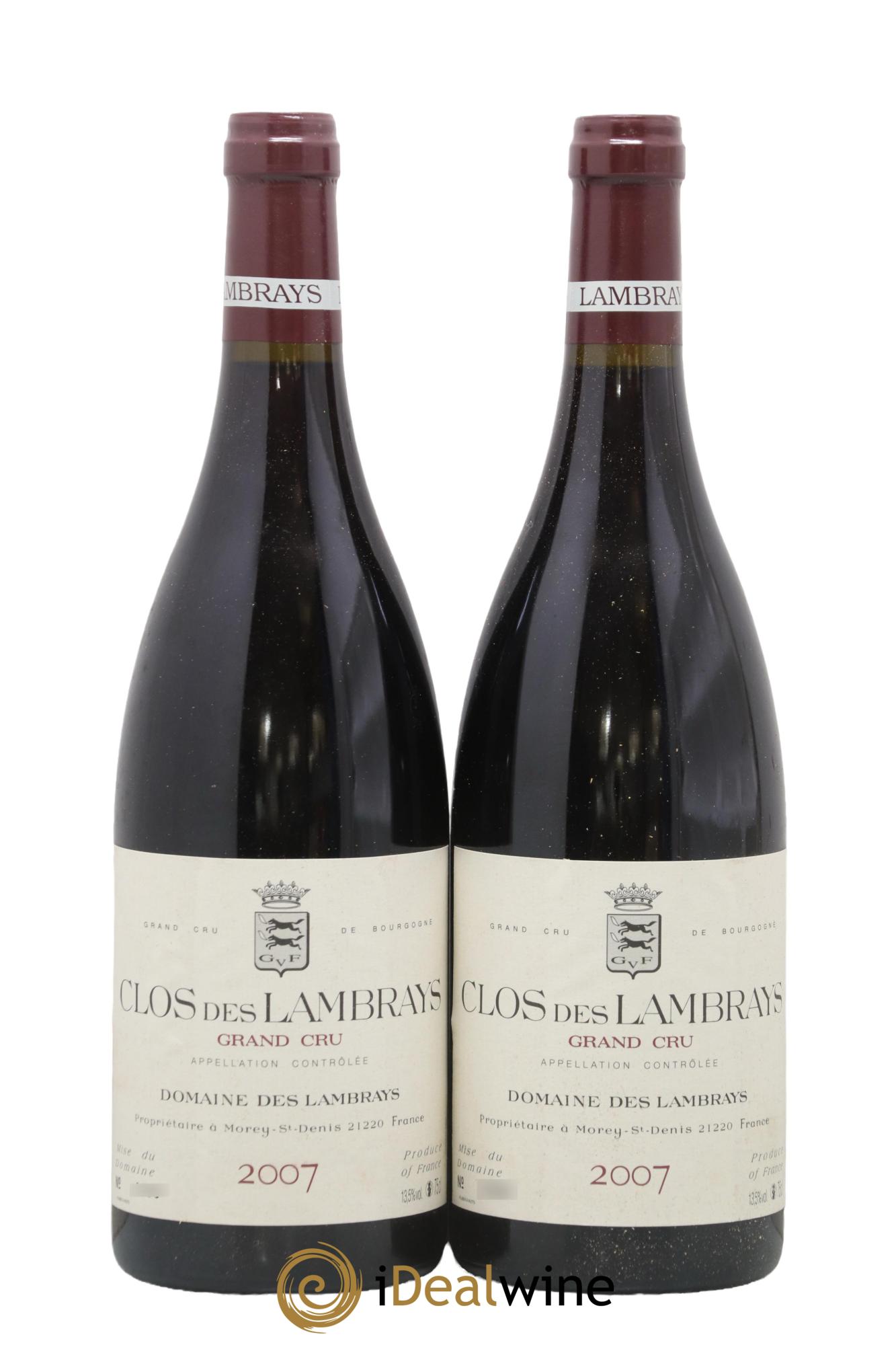 Clos des Lambrays Grand Cru Domaine des Lambrays 2007 - Lot of 2 bottles - 0