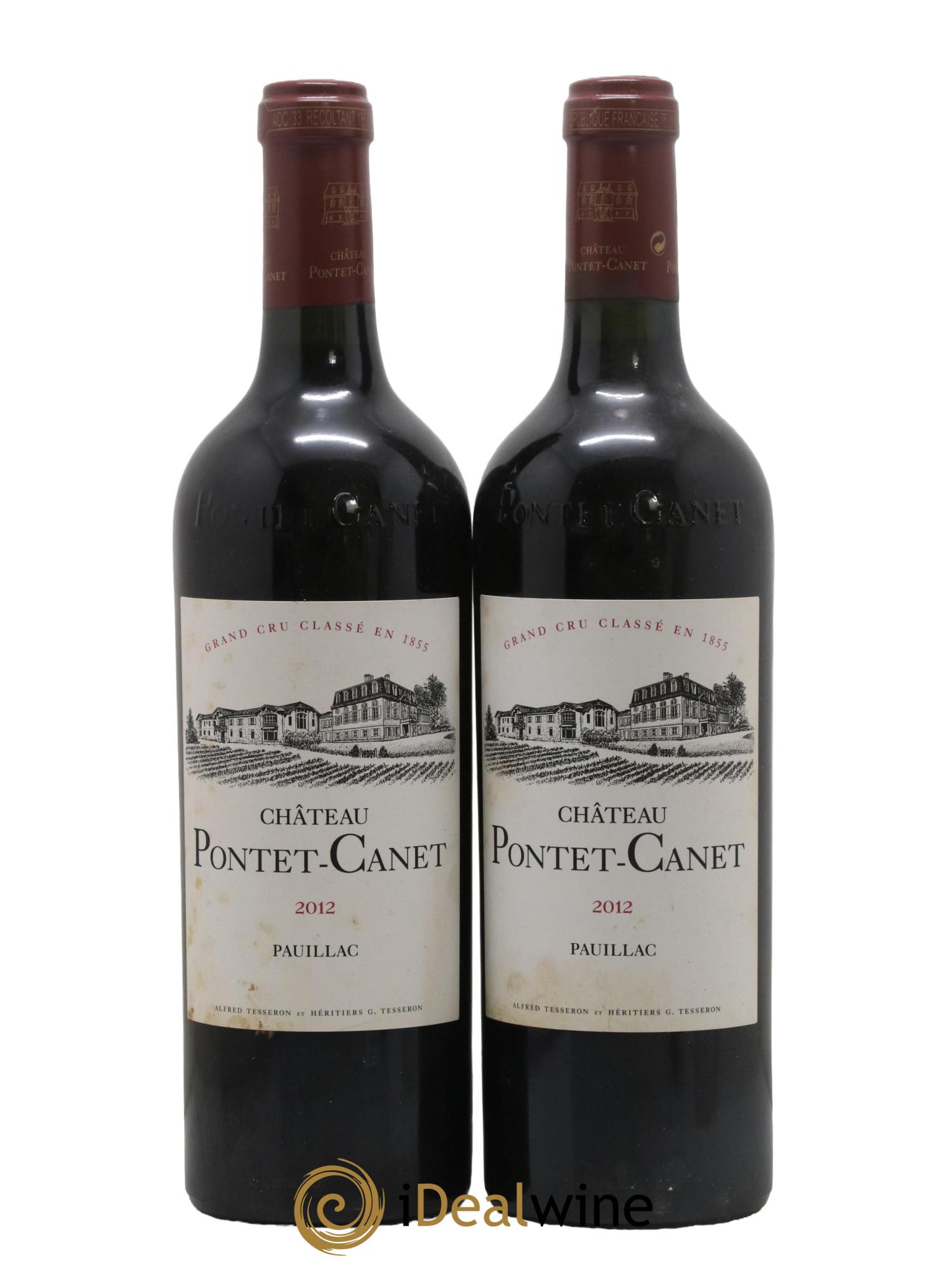 Château Pontet Canet 5ème Grand Cru Classé 2012 - Lot de 2 bouteilles - 0