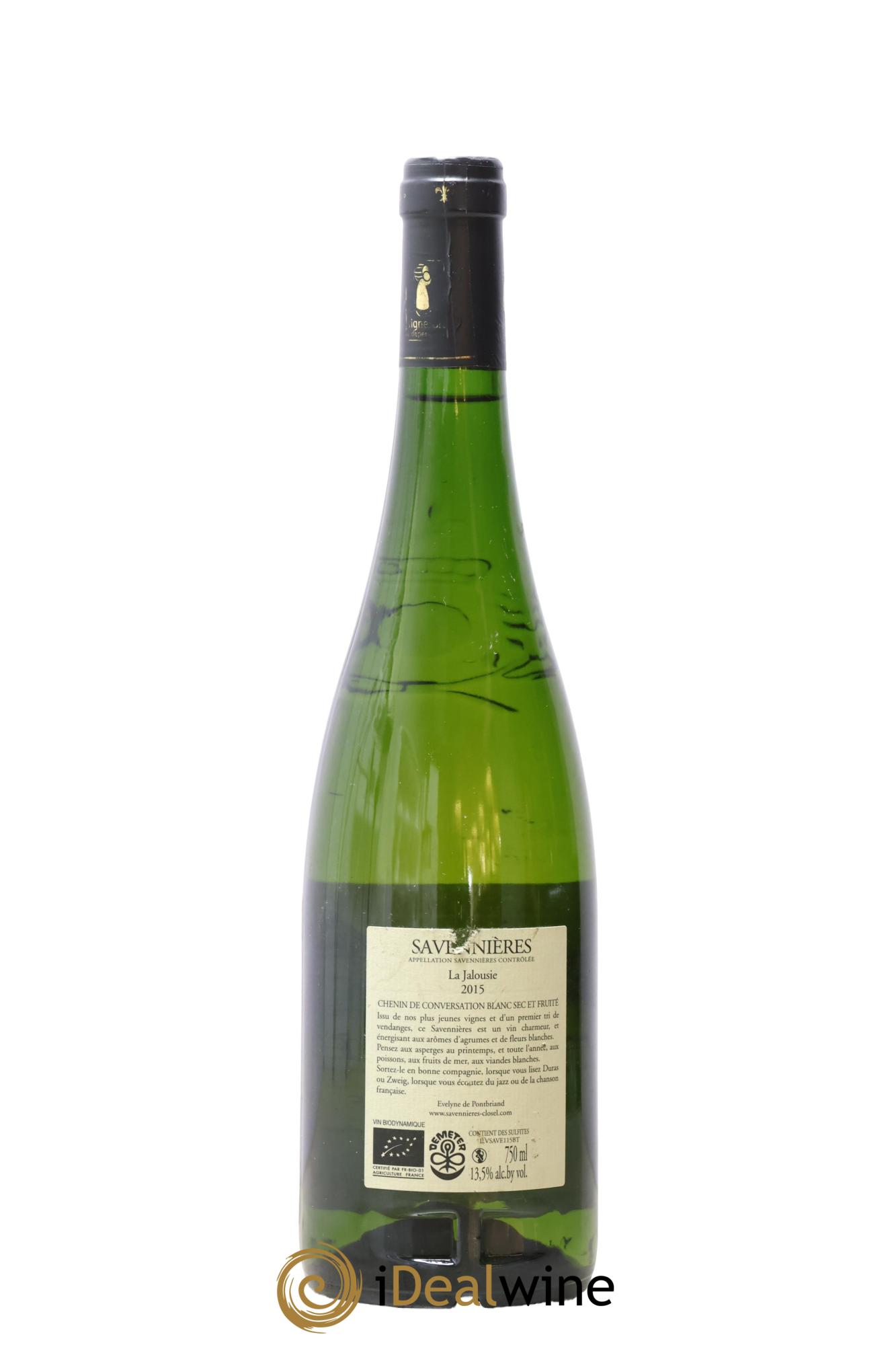 Savennières La Jalousie Domaine du Closel 2015 - Lot de 1 bouteille - 1