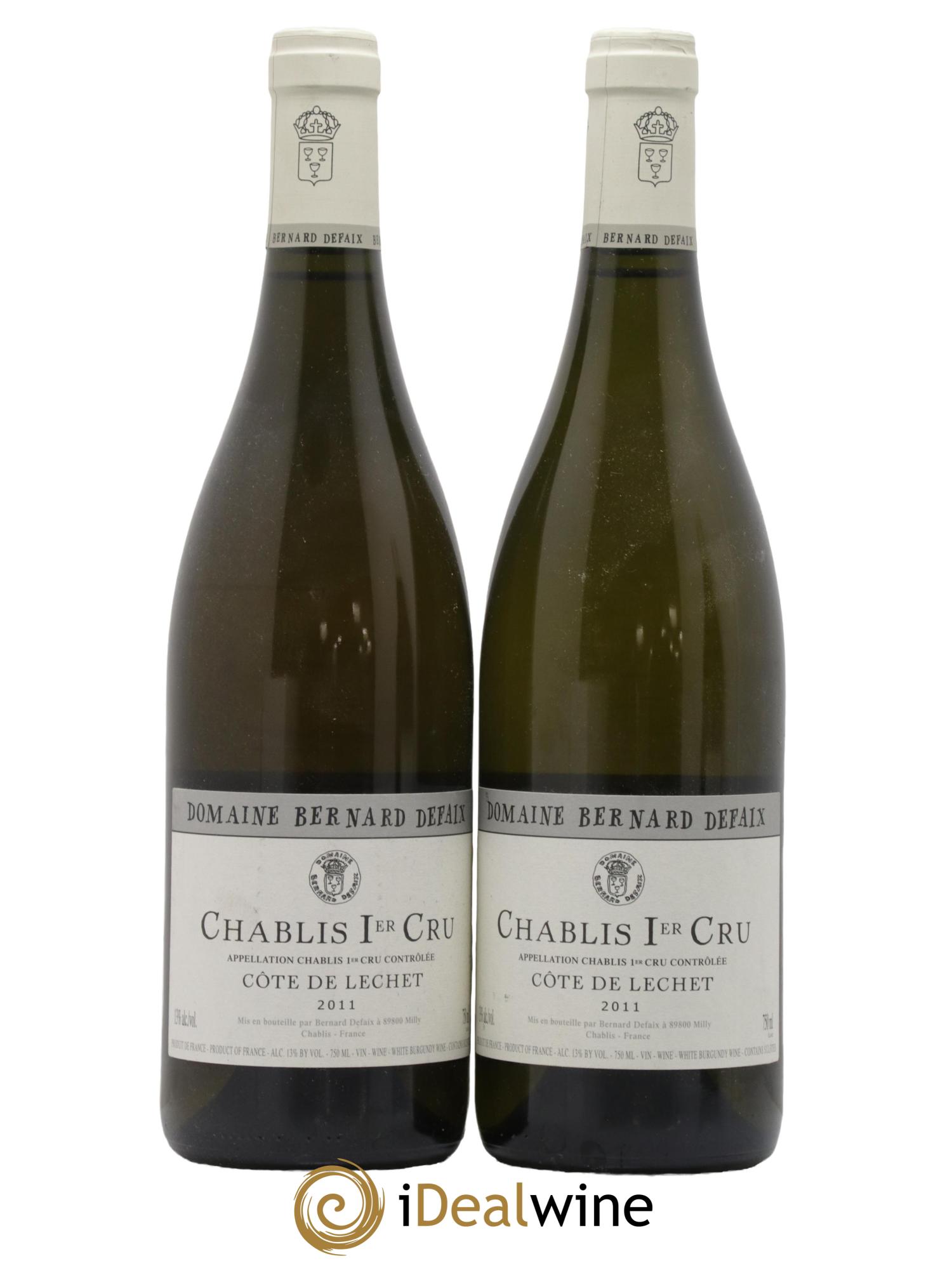 Chablis 1er Cru Côte de Léchet Bernard Defaix 2011 - Lot de 2 bouteilles - 0