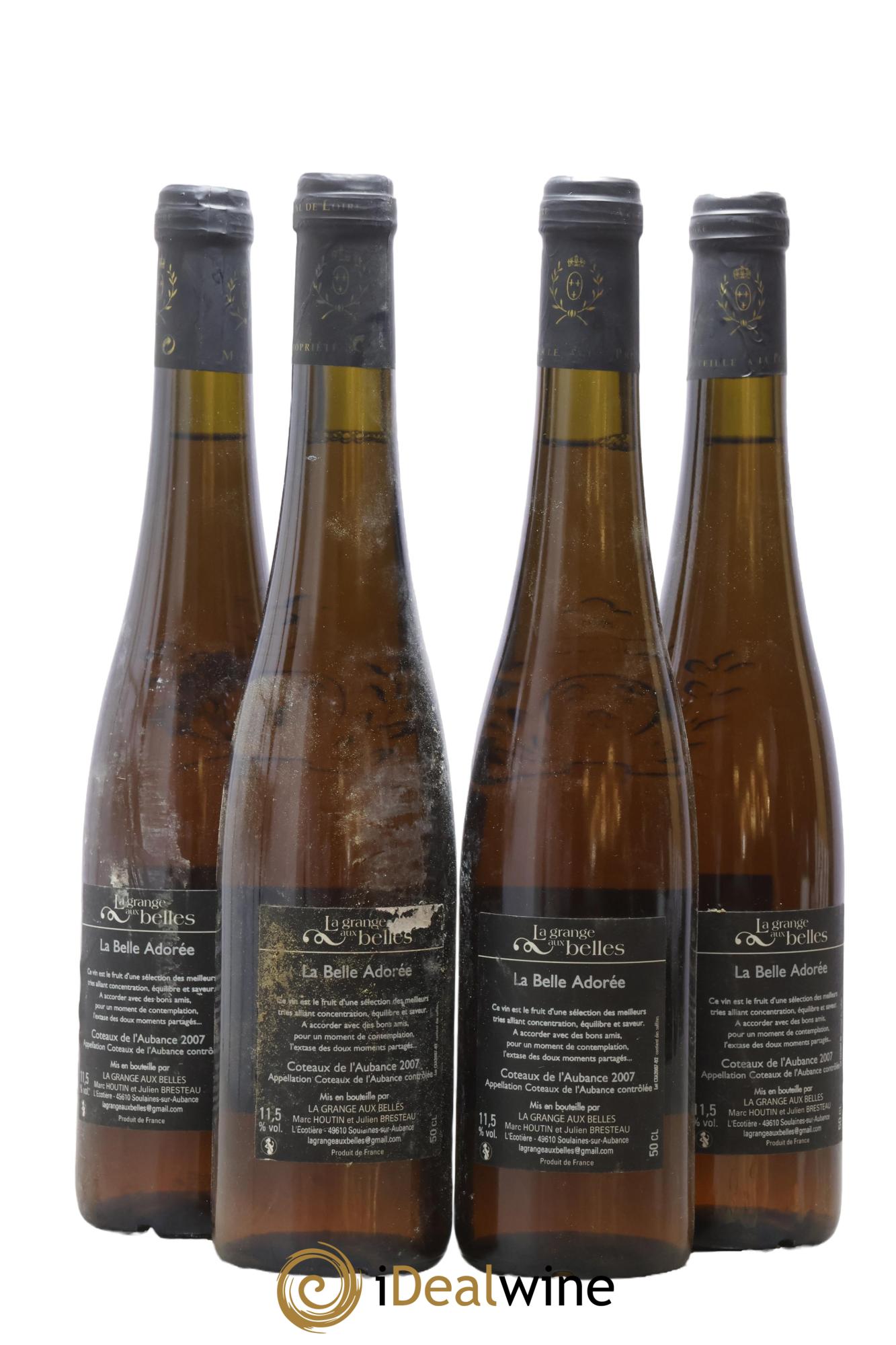 Coteaux de l'Aubance La Belle Adorée Grange Aux Belles 2007 - Lot of 4 500ml formats - 1