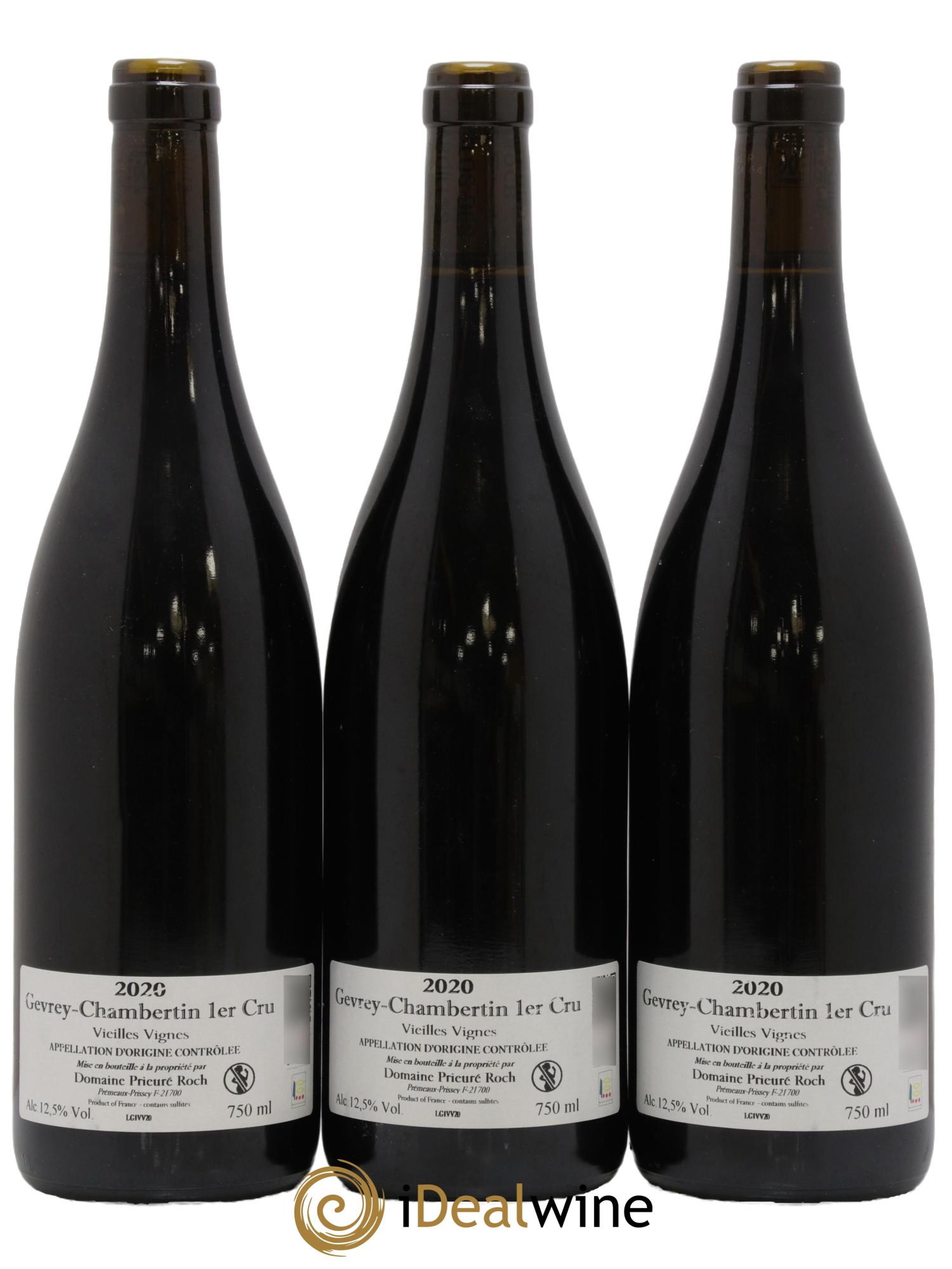 Gevrey-Chambertin 1er Cru Vieilles Vignes Prieuré Roch 2020 - Lot de 3 bouteilles - 1