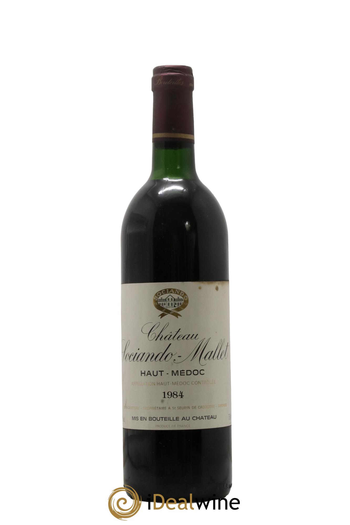 Château Sociando Mallet 1984 - Lot de 1 bouteille - 0