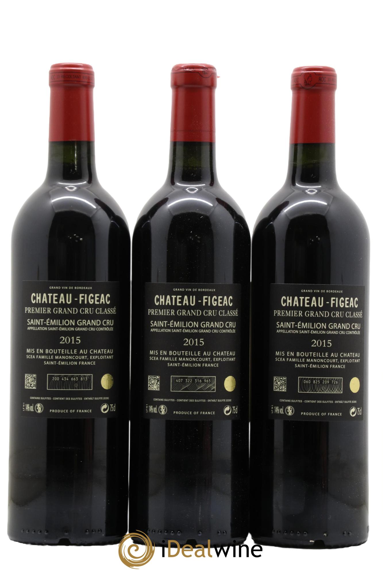 Château Figeac 1er Grand Cru Classé A 2015 - Lotto di 6 bottiglie - 3