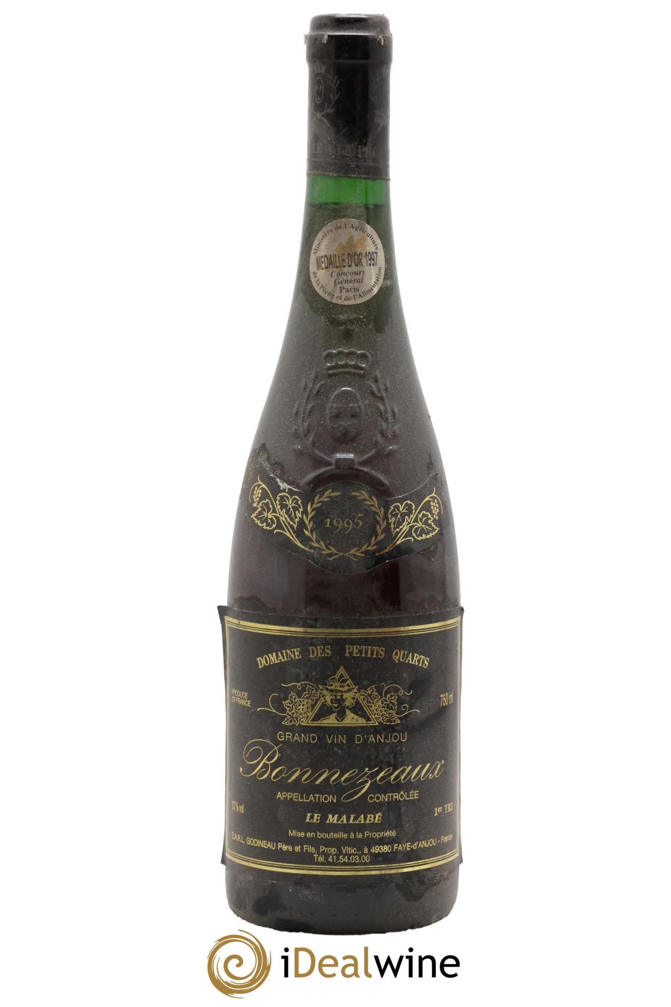Bonnezeaux Le Malabé 1er Tri Domaine Des Petits Quarts 1995 - Lot de 1 bouteille - 0