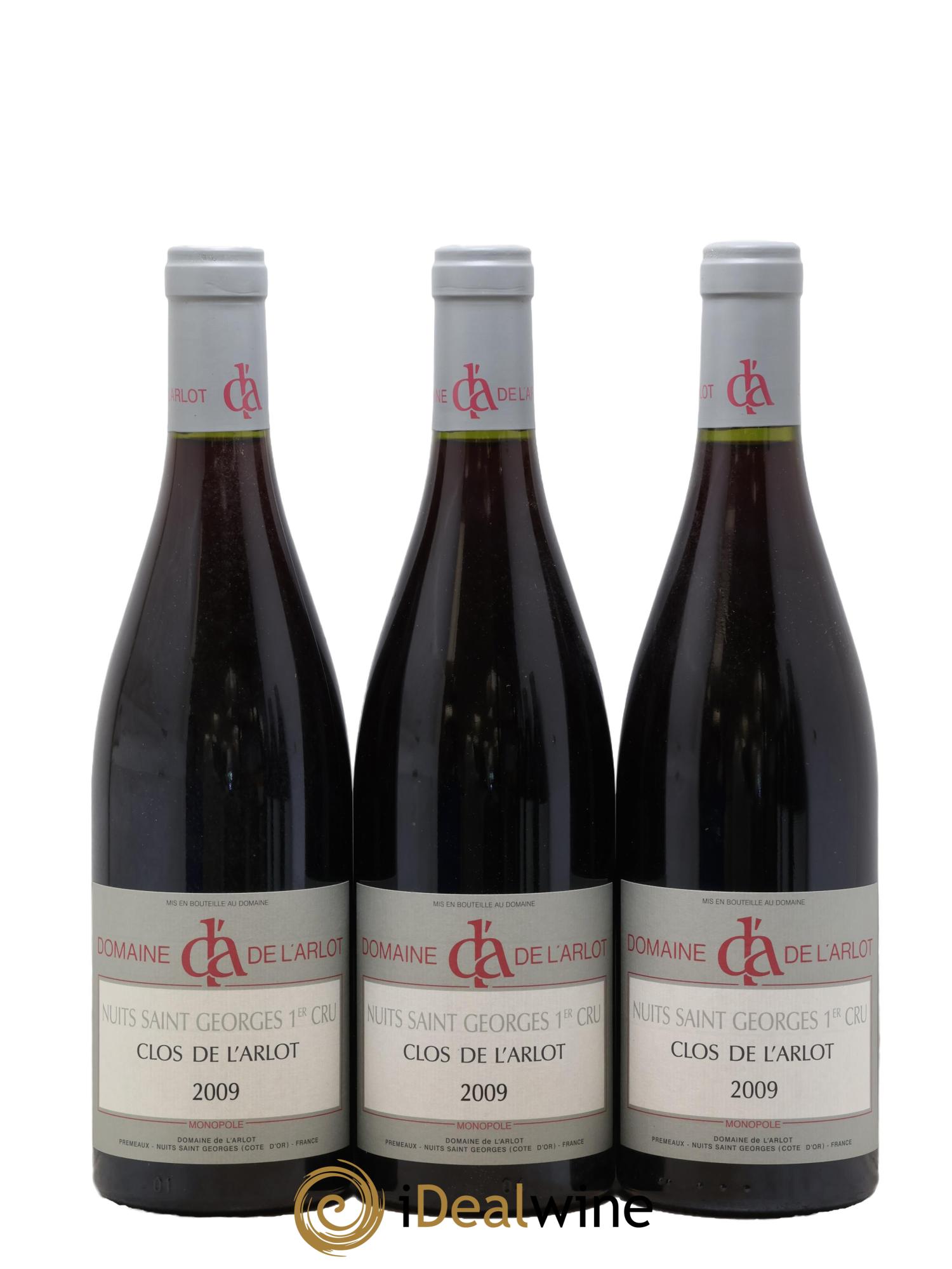 Nuits-Saint-Georges 1er Cru Clos de l'Arlot Domaine de l'Arlot 2009 - Lot of 3 bottles - 0