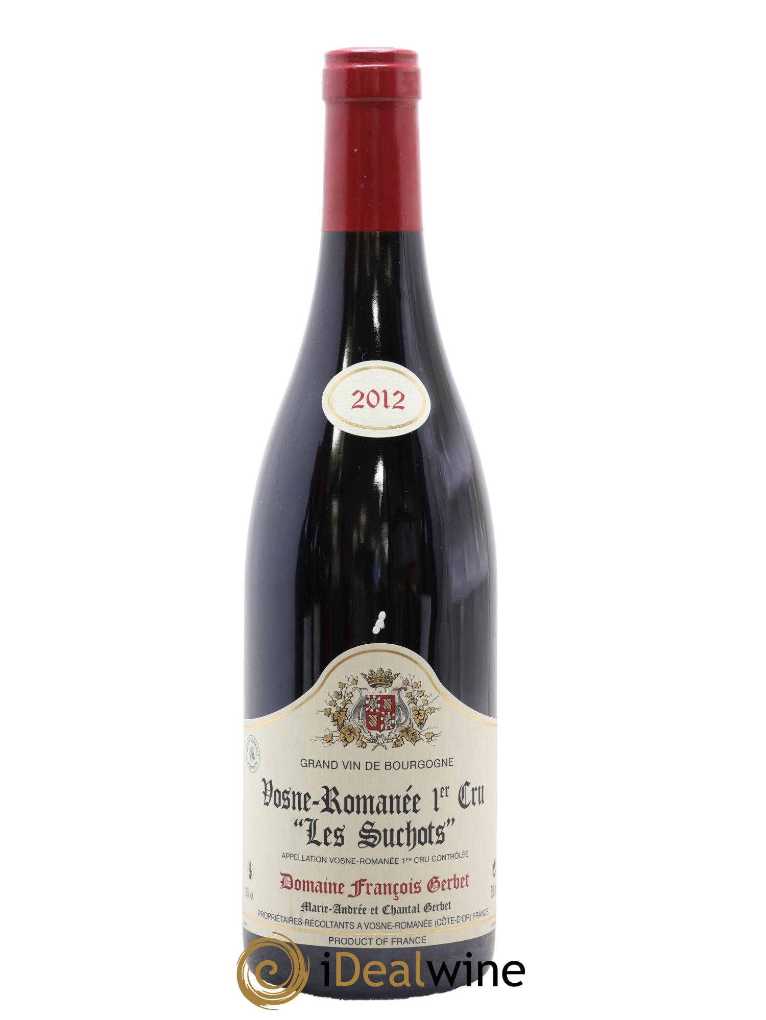 Vosne-Romanée 1er Cru Les Suchots François Gerbet 2012 - Lot de 1 bouteille - 0