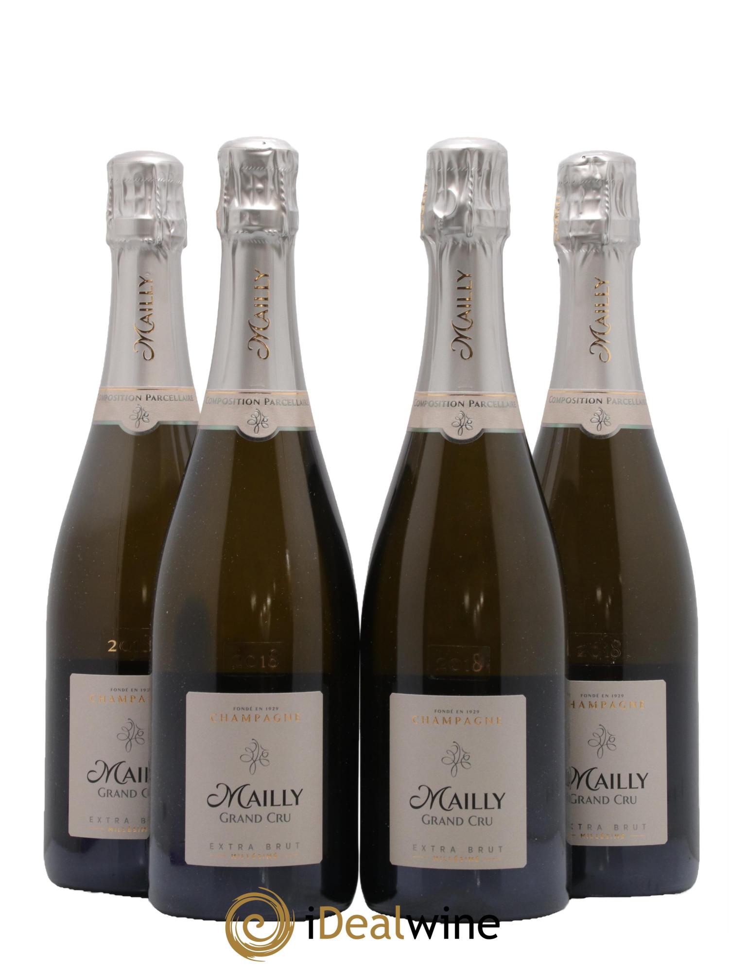 Champagne Extra Brut Mailly Grand Cru 2018 - Lot de 4 bouteilles - 0