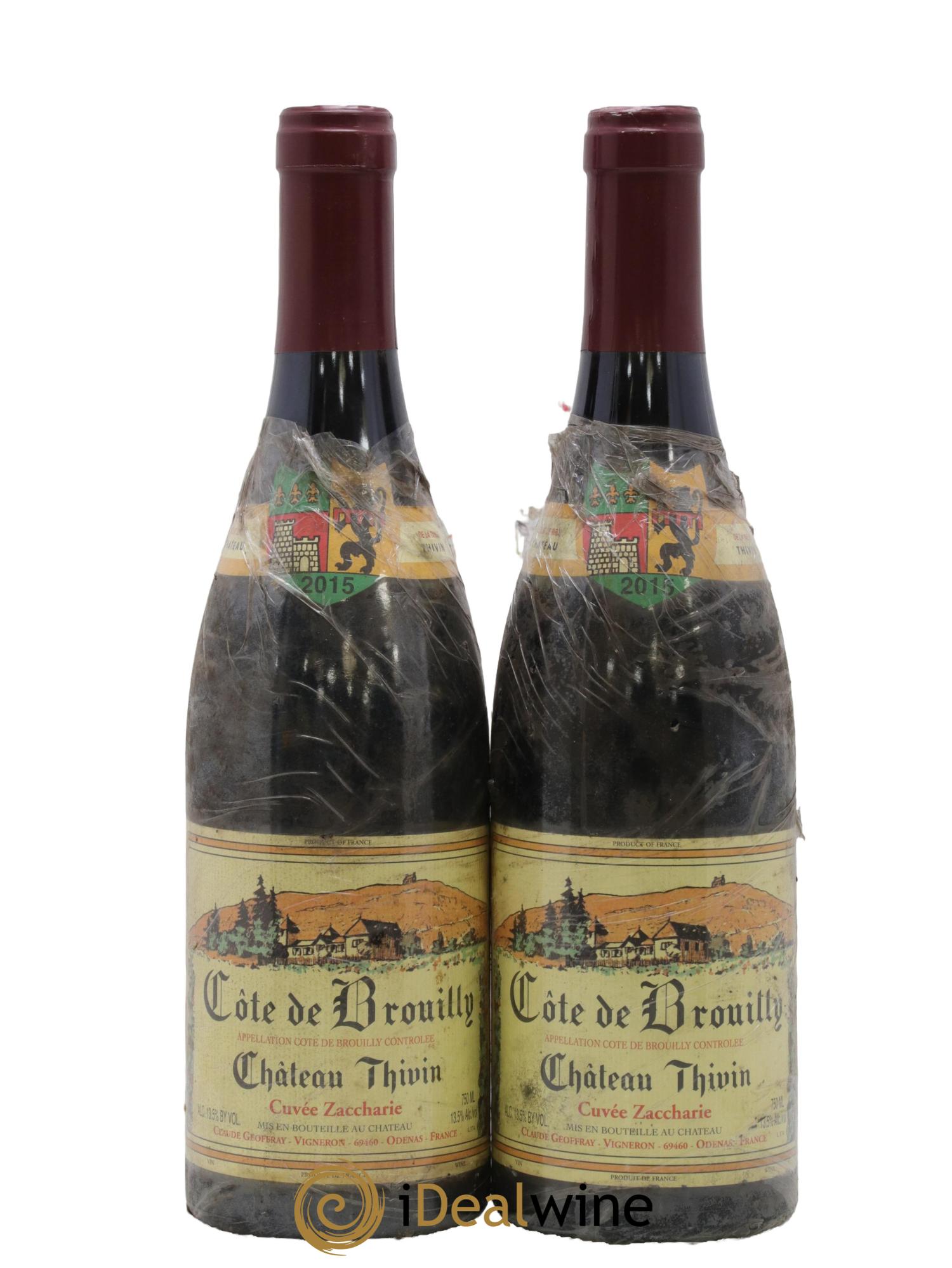 Côte de Brouilly Cuvée Zaccharie Château Thivin 2015 - Posten von 2 Flaschen - 0