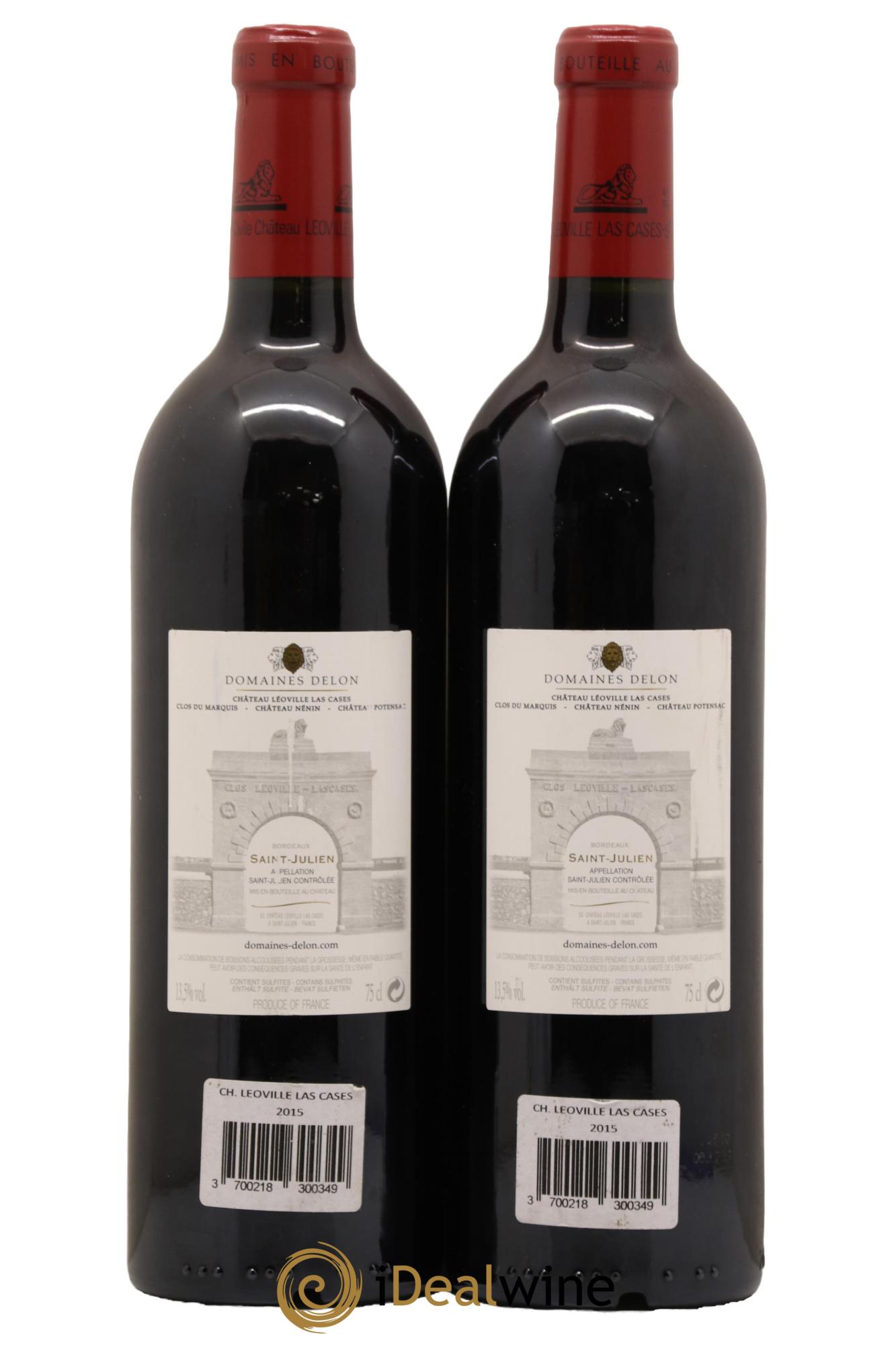 Château Léoville Las Cases 2ème Grand Cru Classé 2015 - Lot de 2 bouteilles - 1