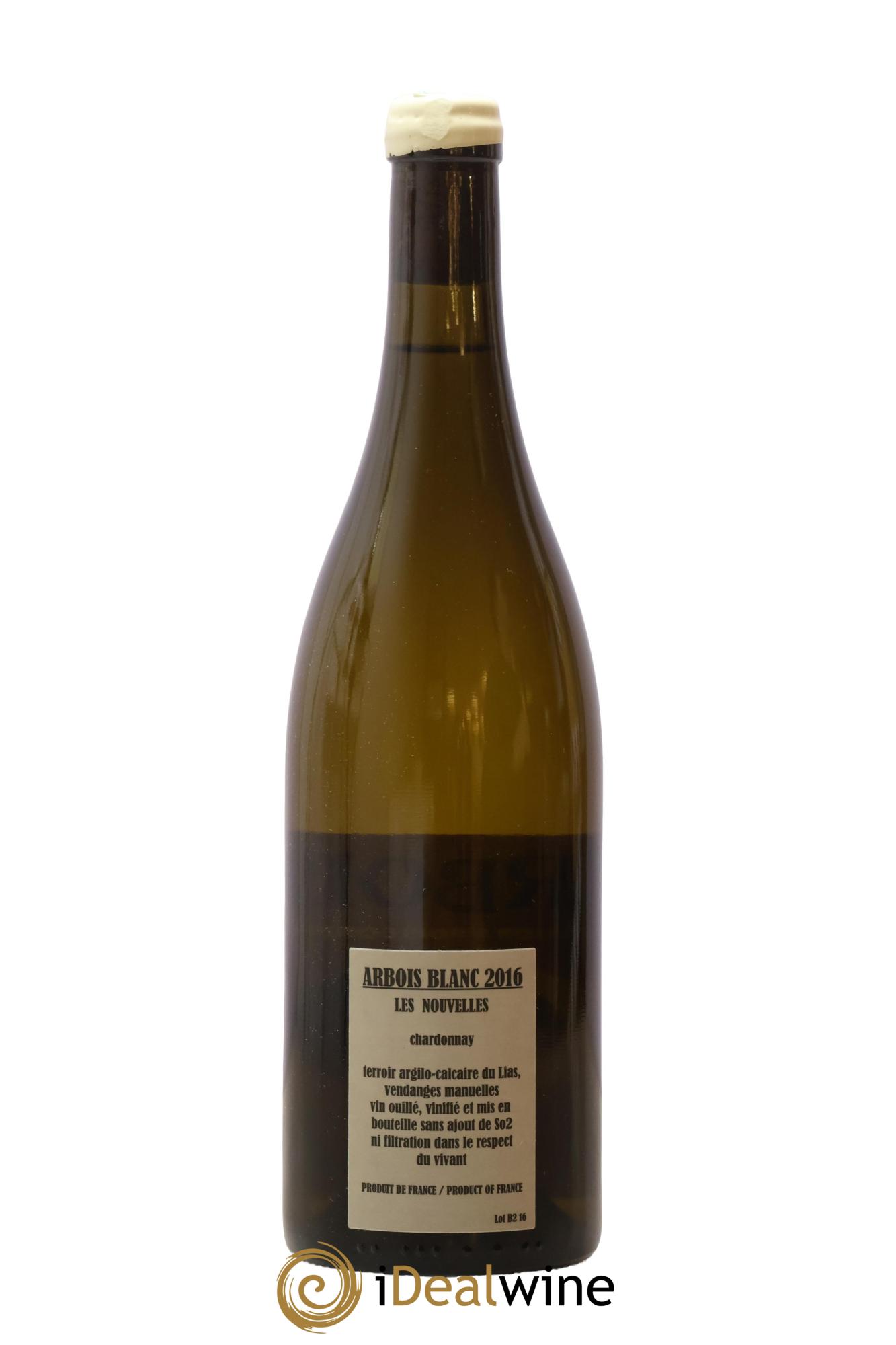 Arbois Chardonnay Les Nouvelles Adeline Houillon & Renaud Bruyère 2016 - Posten von 1 Flasche - 1